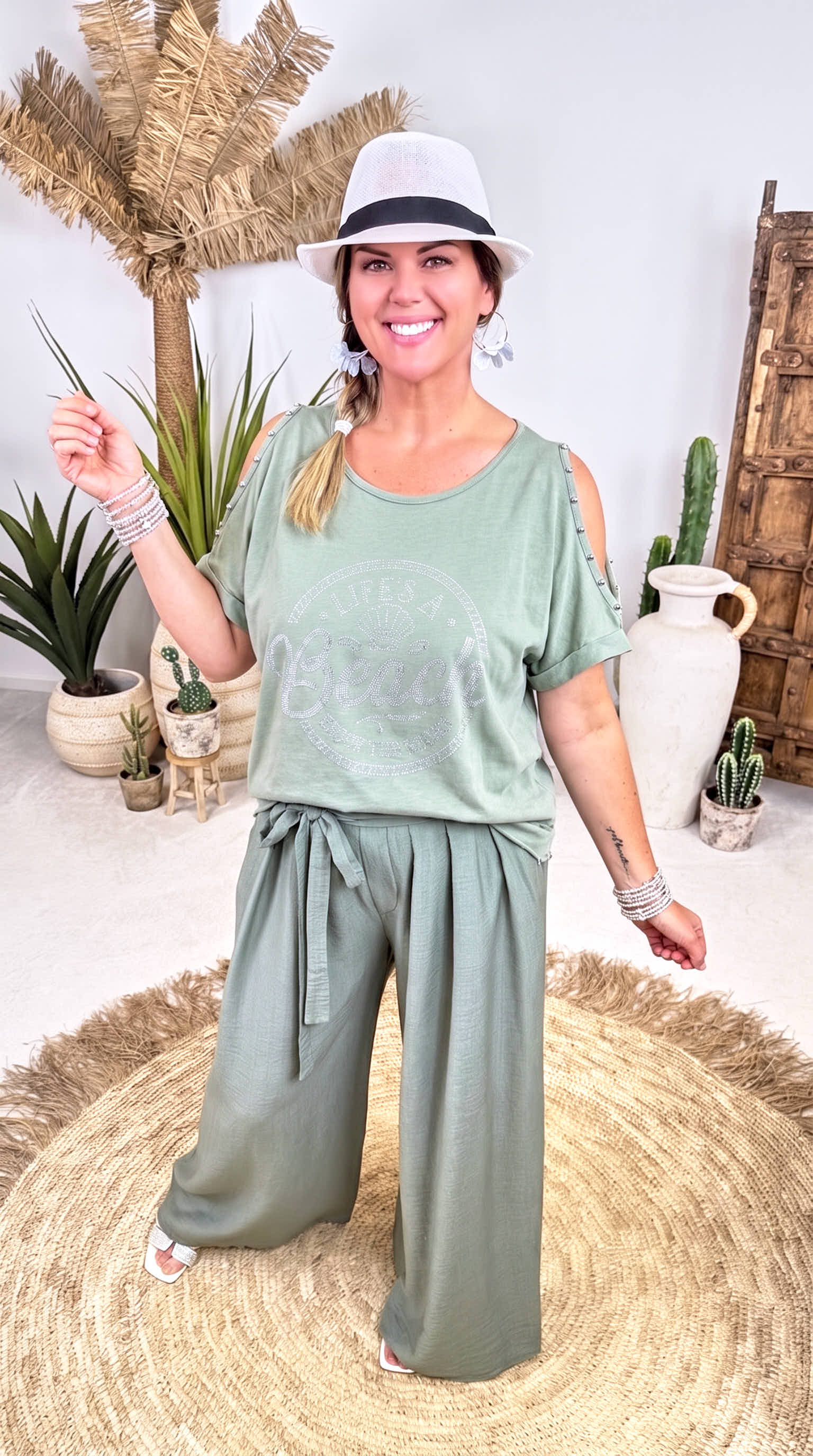 T-Shirt Life Is A Beach *Khaki*