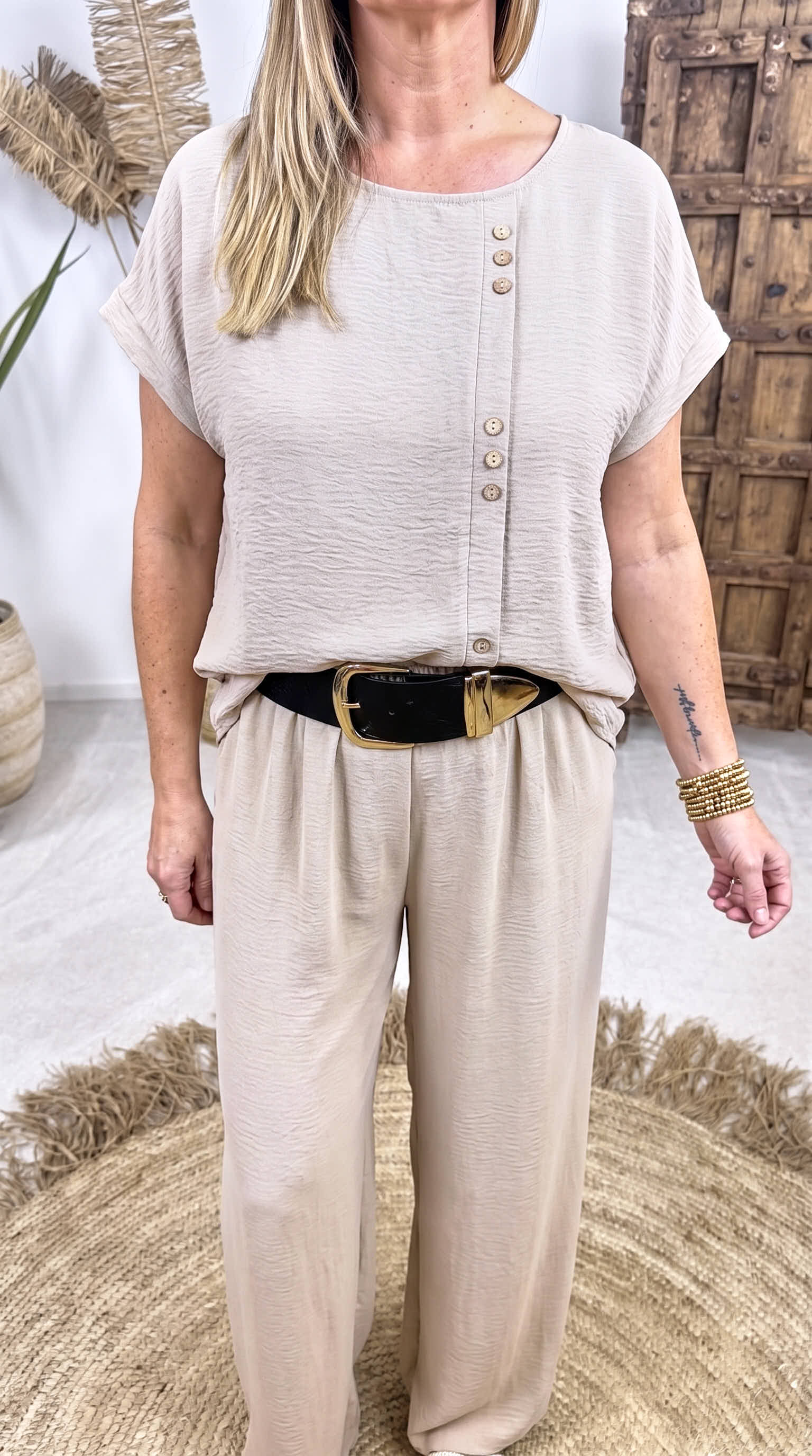 Blusenshirt Dolce Basic Love *Beige*