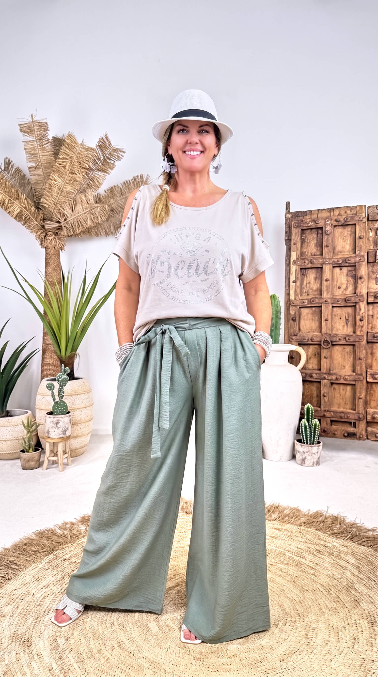 T-Shirt Life Is A Beach *Beige*
