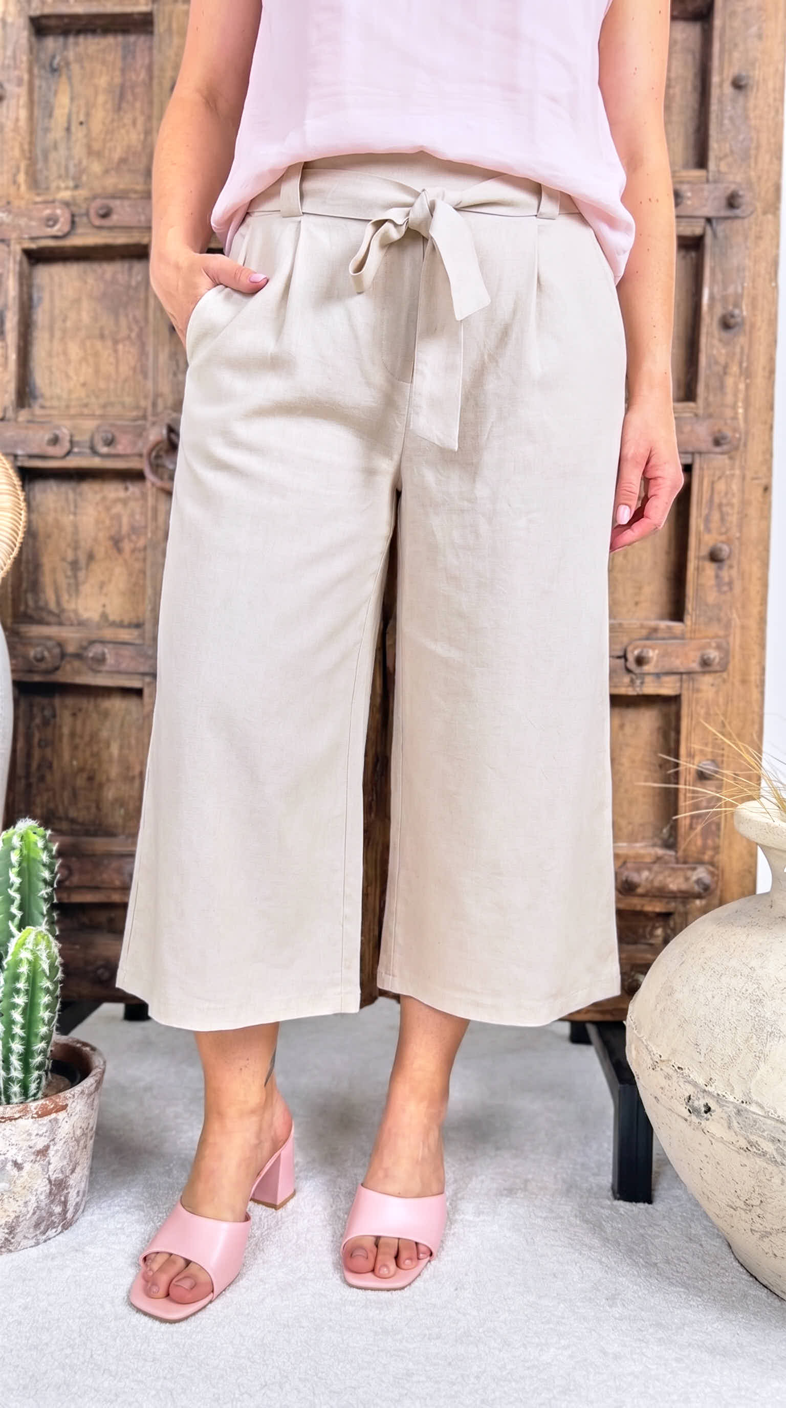Leinen Culotte Timeless Luxe *Creme*