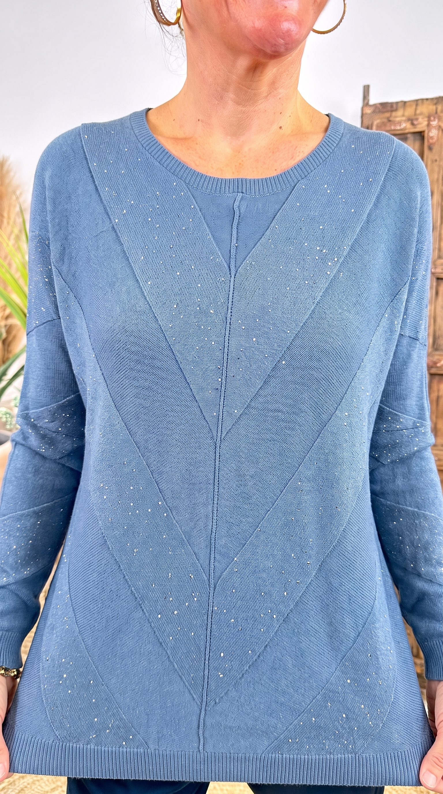 Strickpullover Fjordlicht *Jeansblau*
