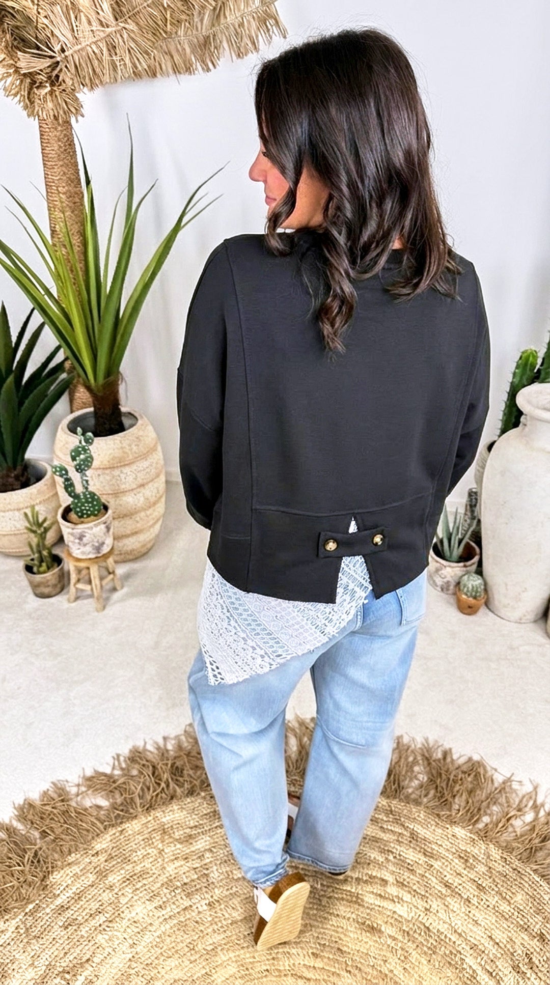 Sweatshirt Modern Line *Schwarz*