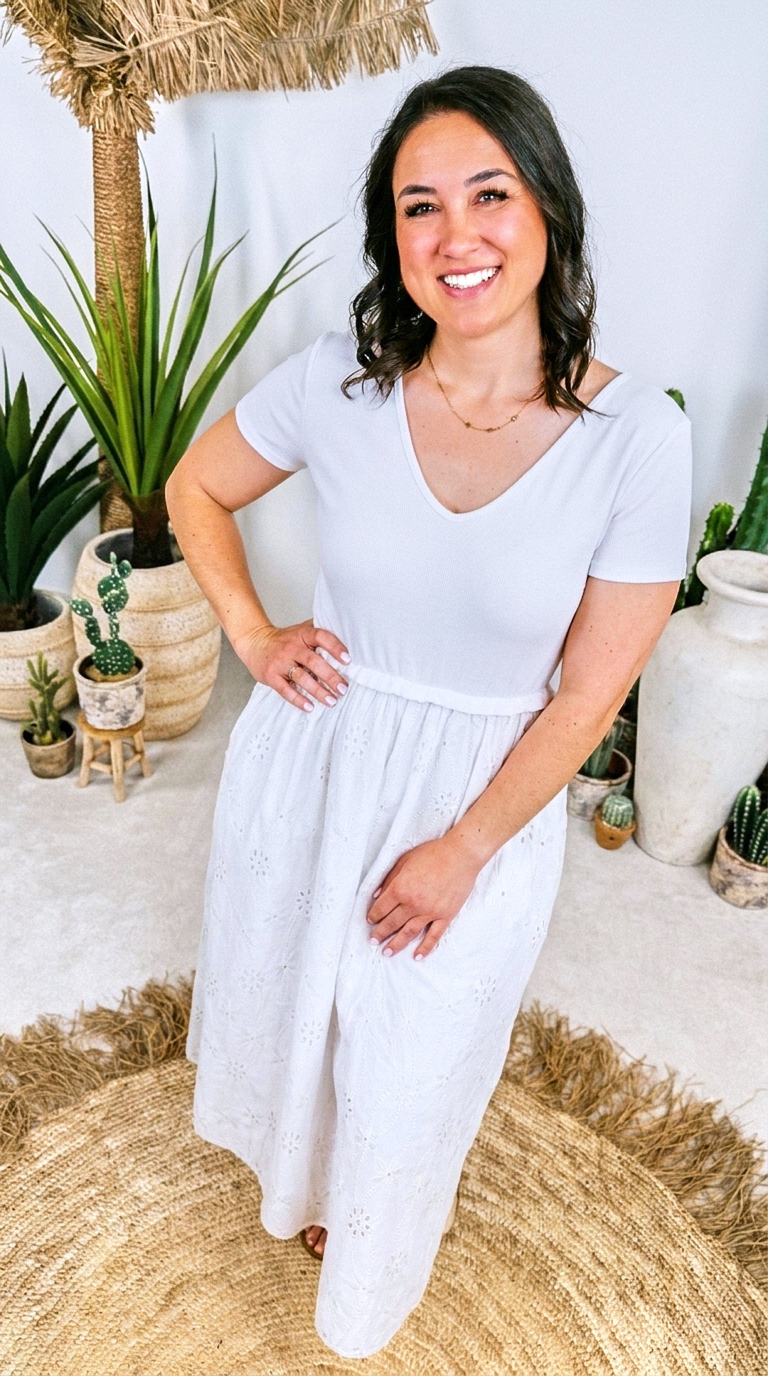 Langes Kleid Dolce Charm *Weiß*
