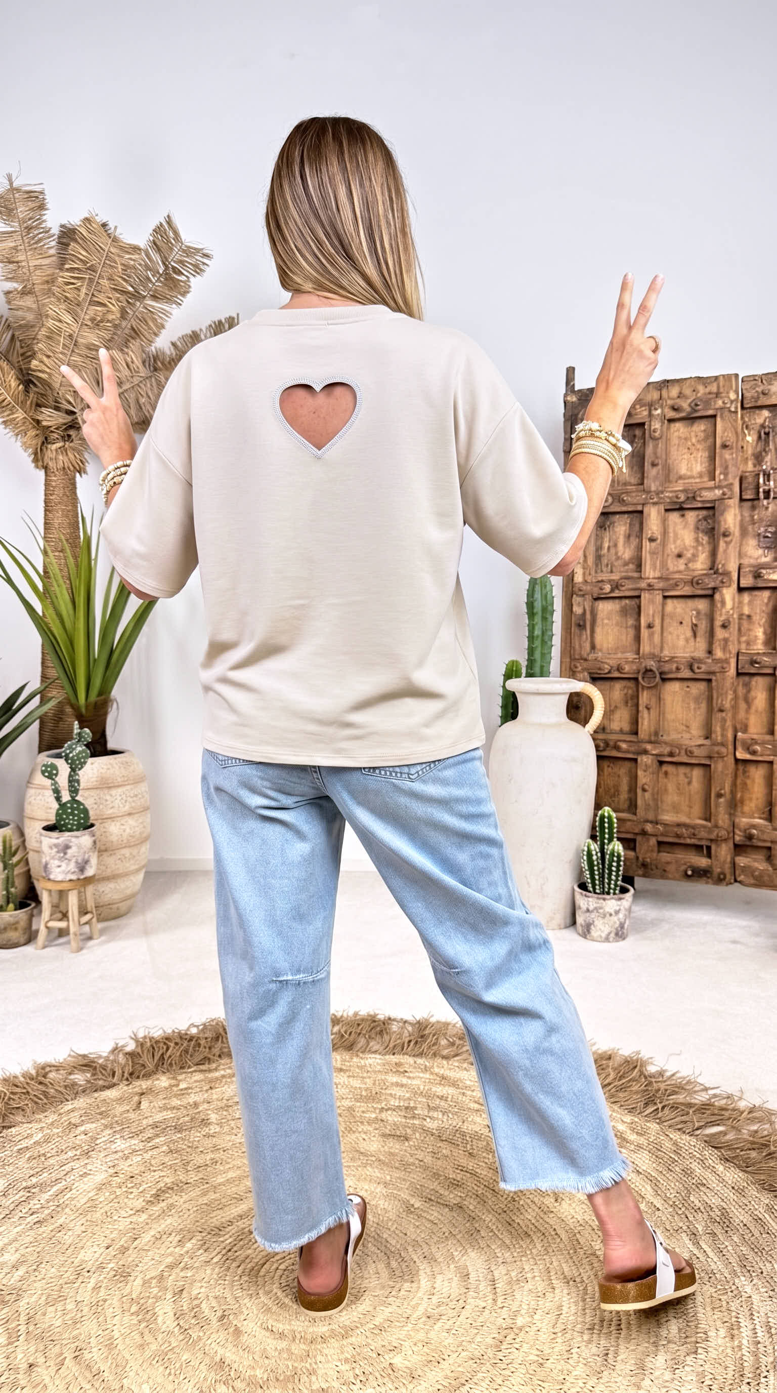 T-Shirt Open Heart *Beige*