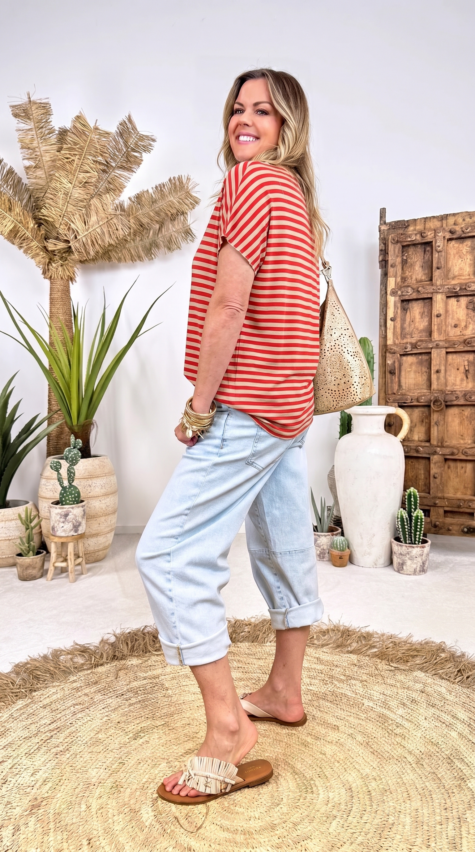 T-Shirt City Spirit *Rot/Camel*