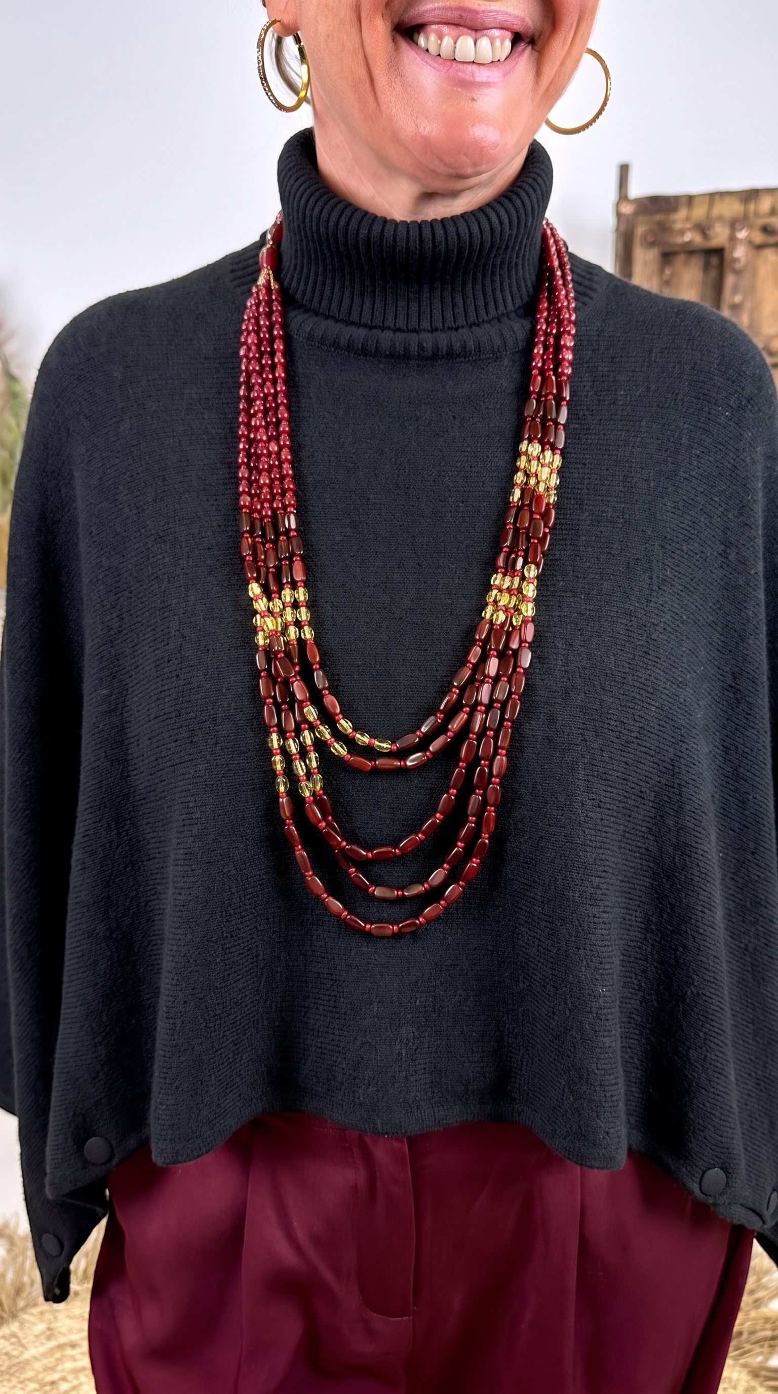 Kurzer Poncho Cape Nordwand *Schwarz*