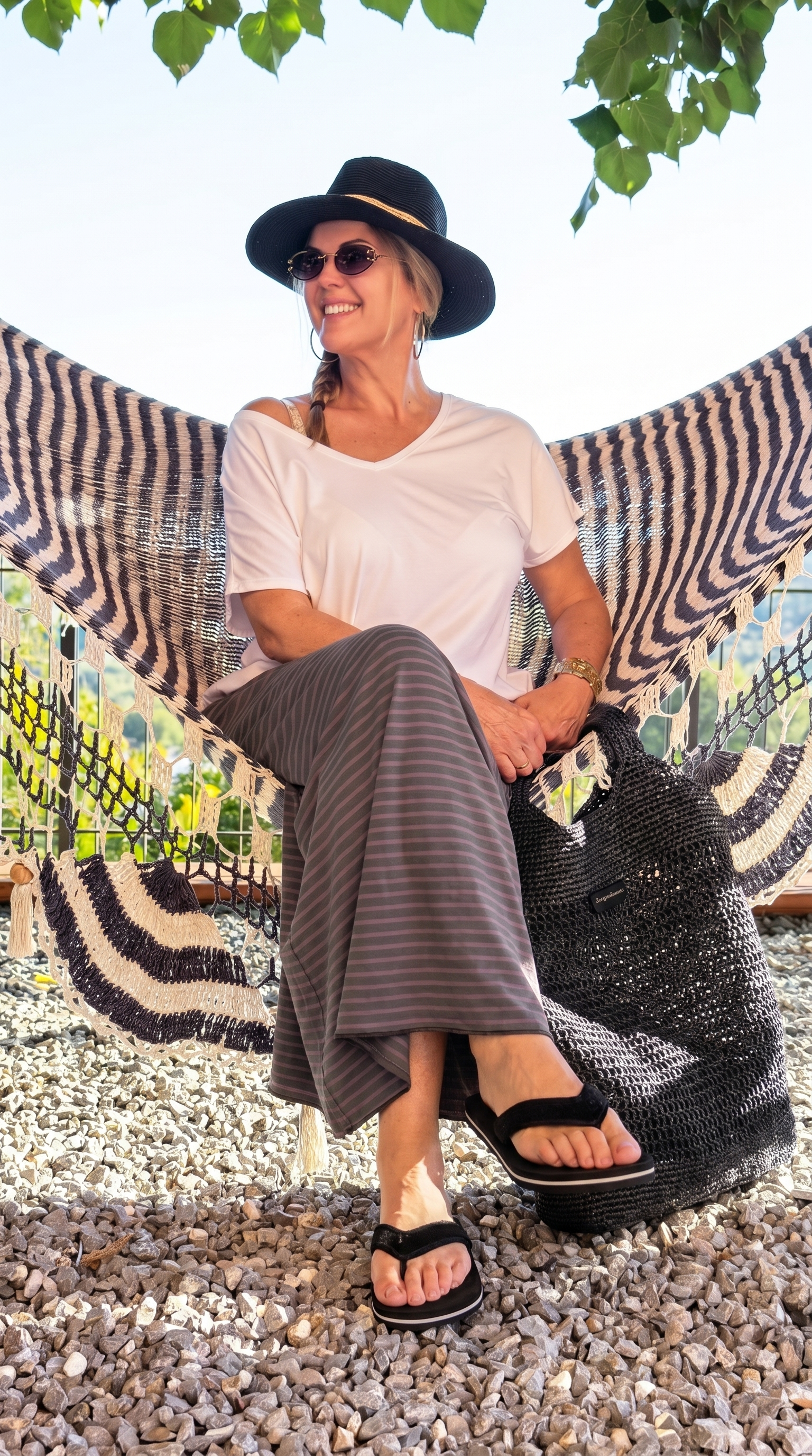 Langer Rock Stripe Coast *Schoko/Bordaux*