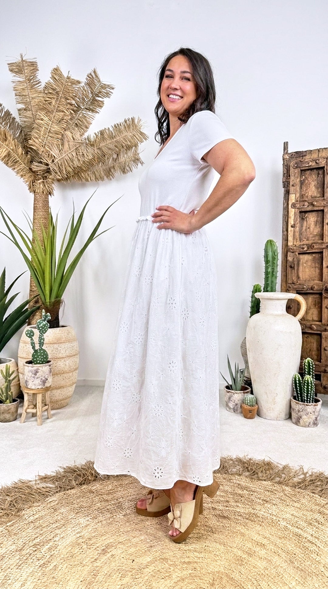 Langes Kleid Dolce Charm *Weiß*