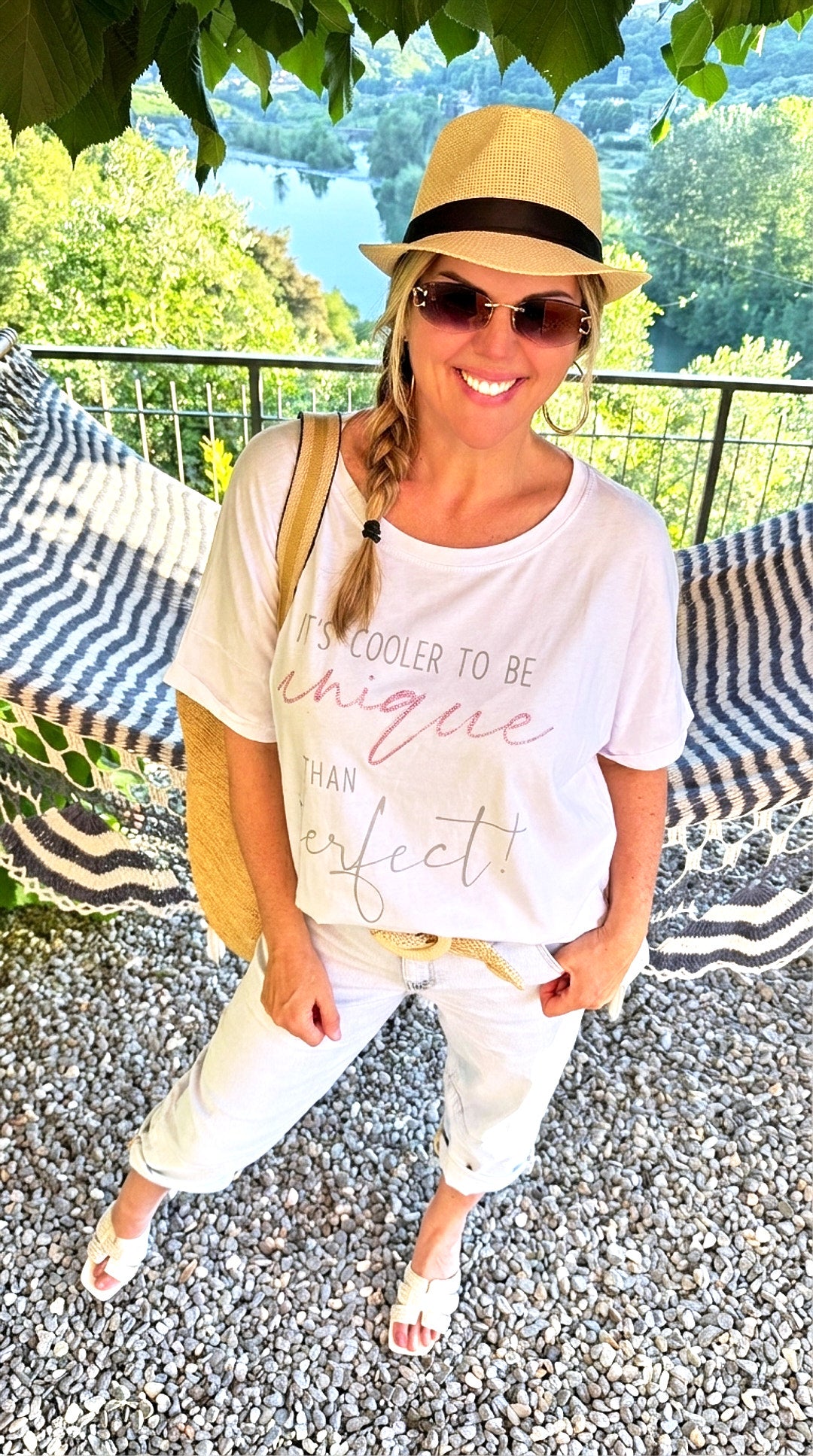 Oversizedshirt Unique is Cooler *Weiß*