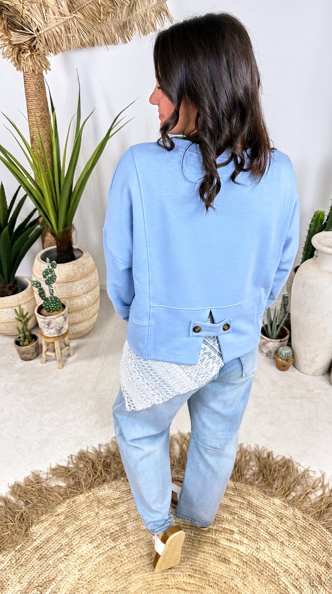 Sweatshirt Modern Line *Blau*