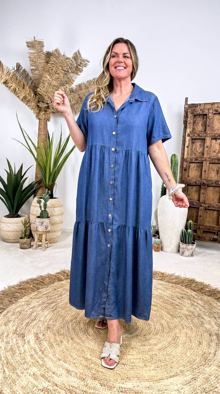 Langes Kleid Rivera *Dunkelblau*