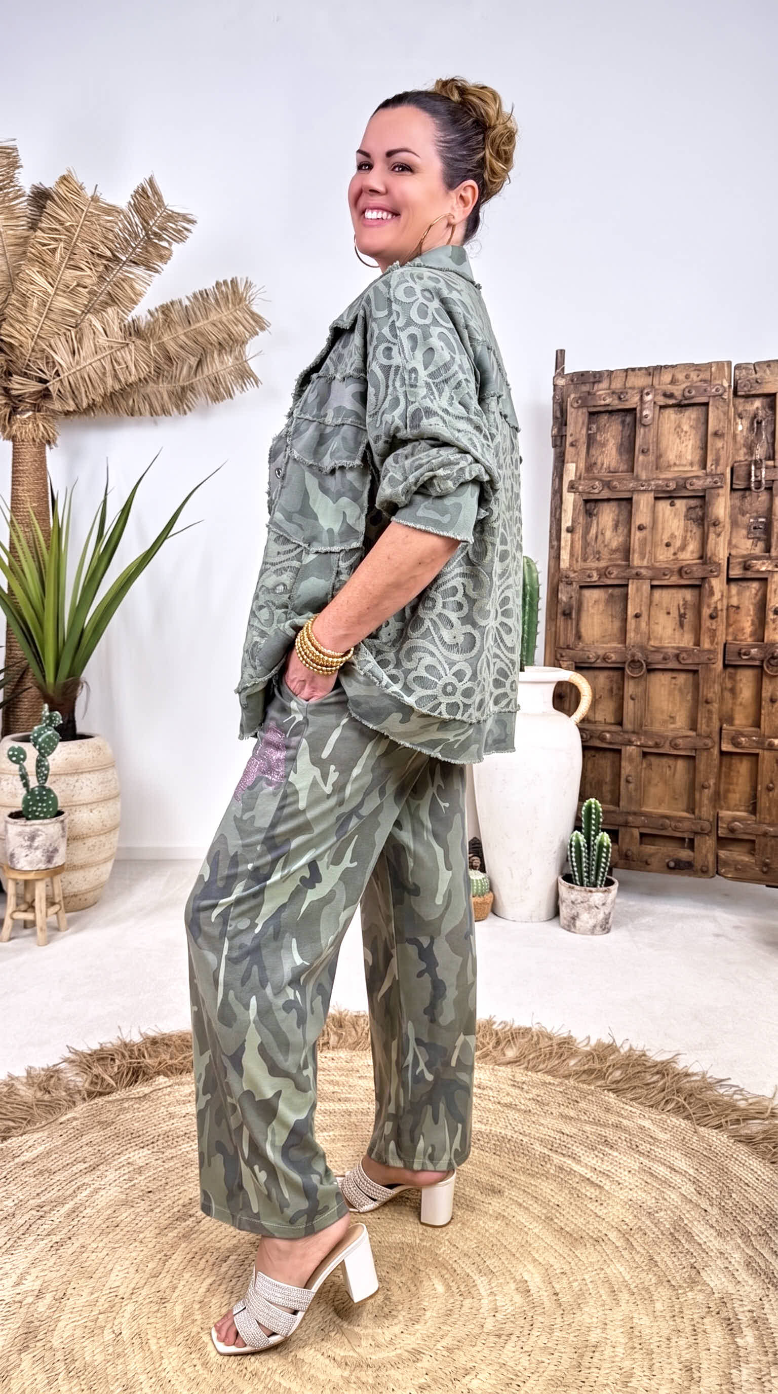Weite Hose Crazy Camo  *Khaki*
