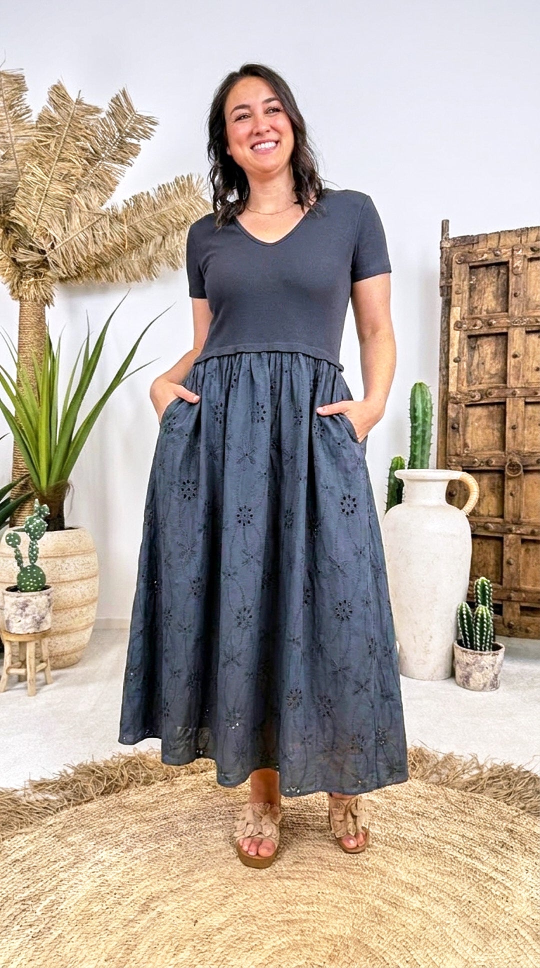 Langes Kleid Dolce Charm *Schwarz*