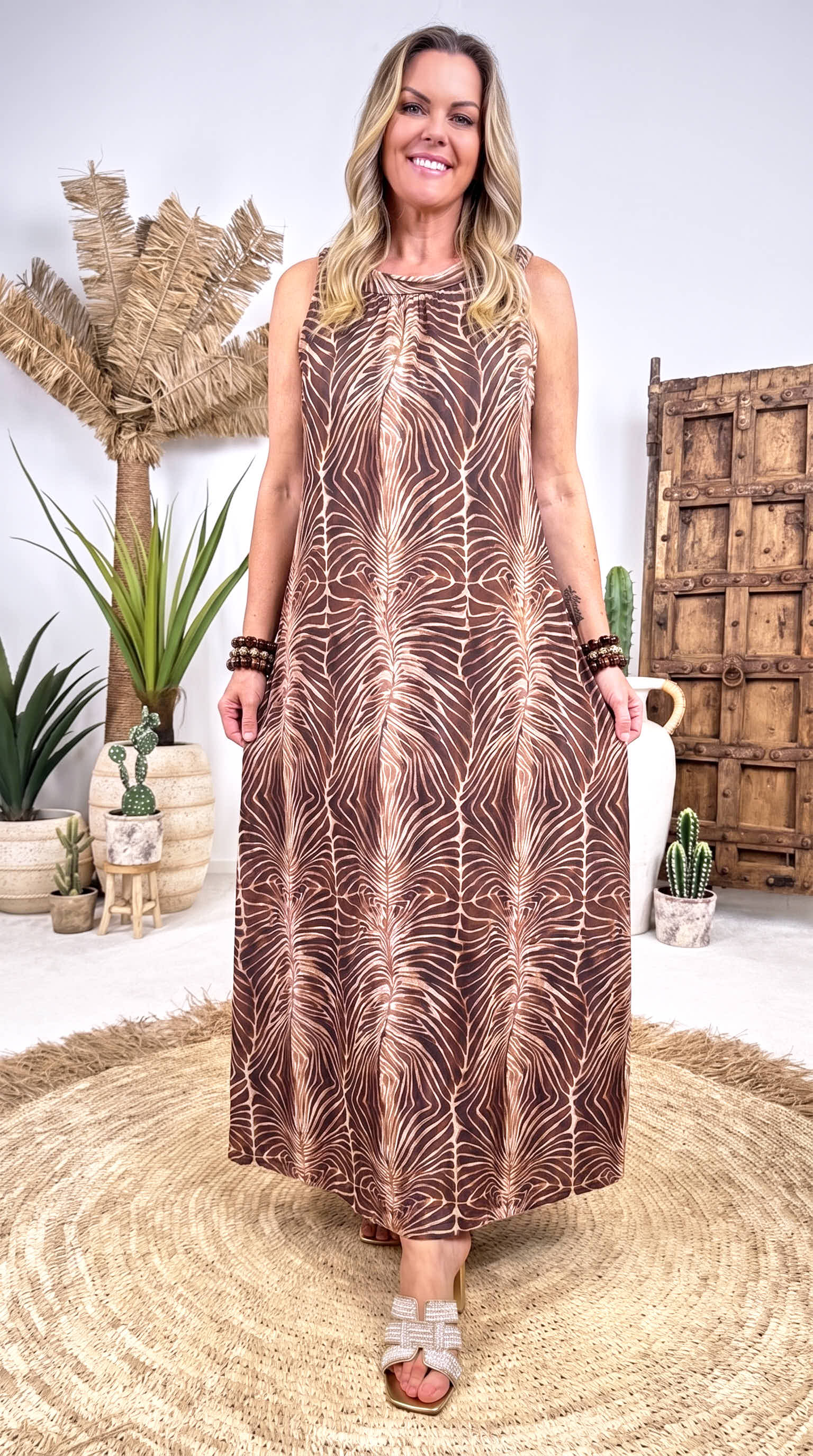 Langes Kleid Summer Flirt  *Schoko*