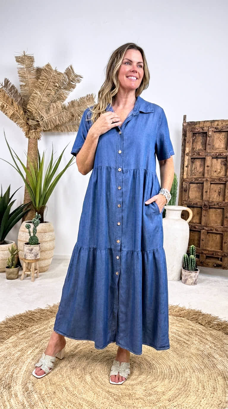 Langes Kleid Rivera *Dunkelblau*