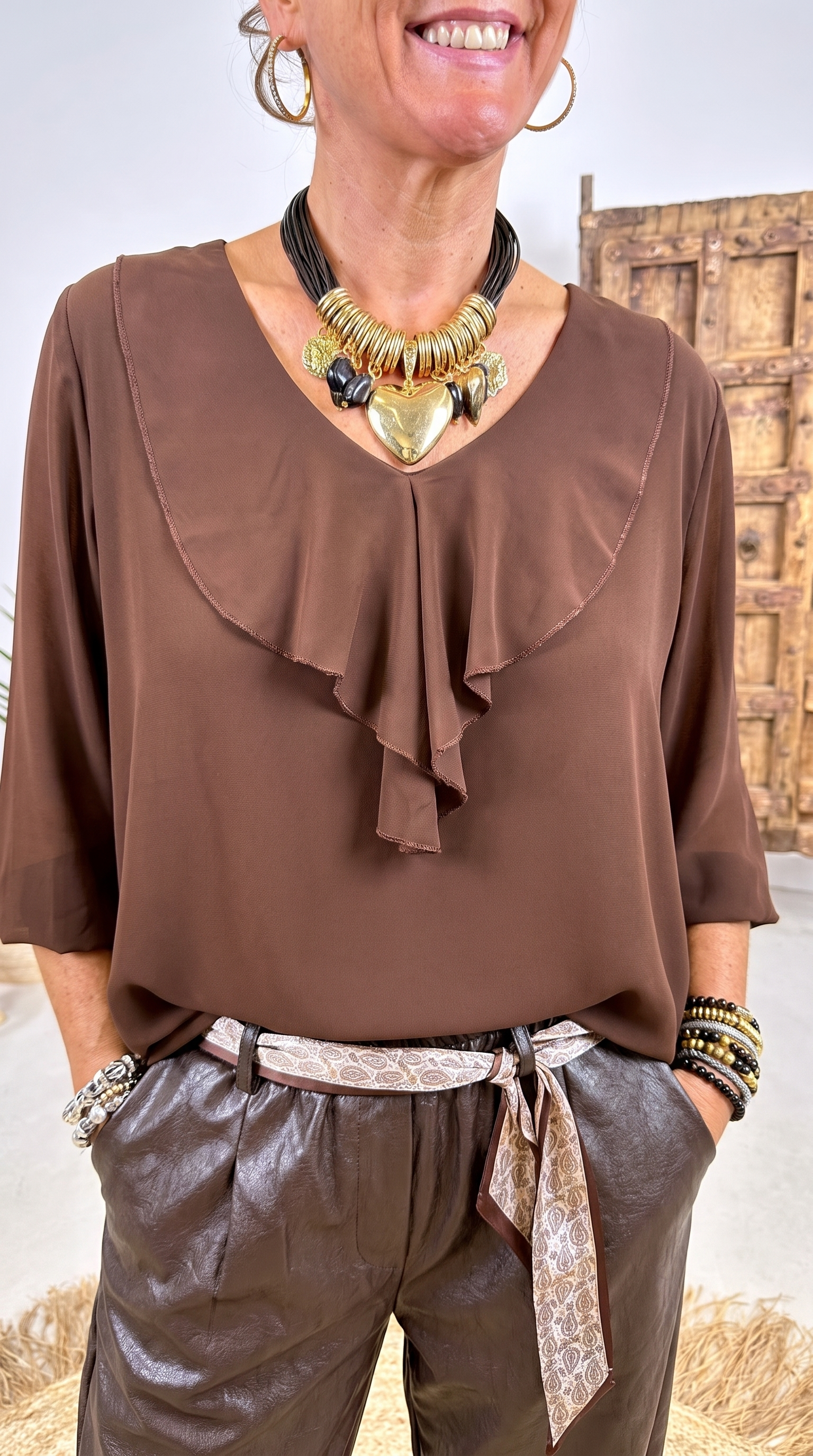 Blusenshirt Amphora *Schoko*