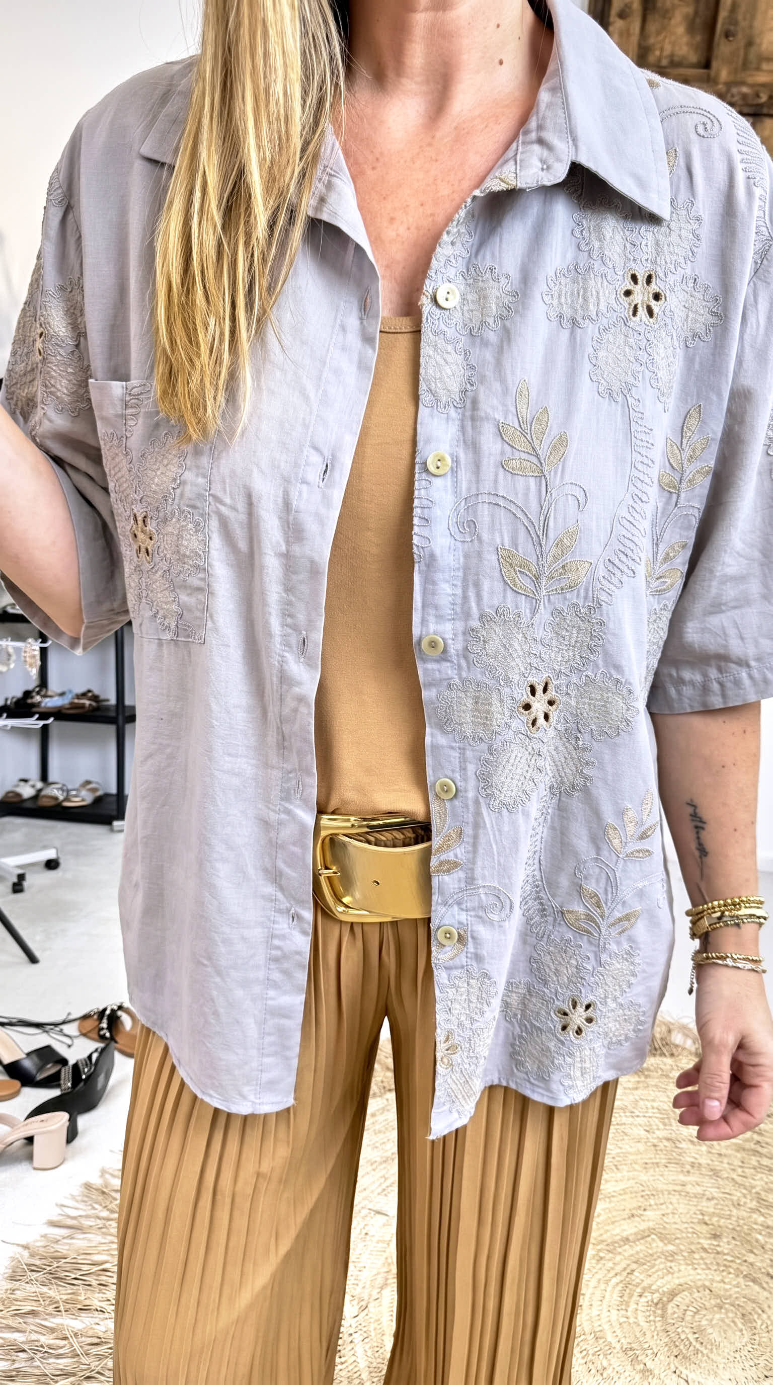 Bluse Charming Soul *Taupe*