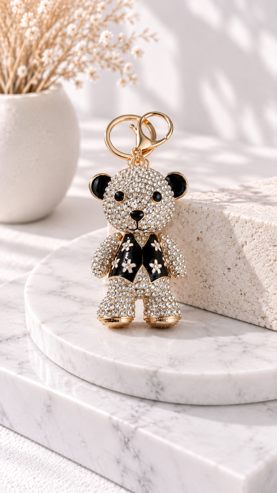 Schlüsselanhänger Glamour Bear *Schwarz-Gold* - Power of Princess