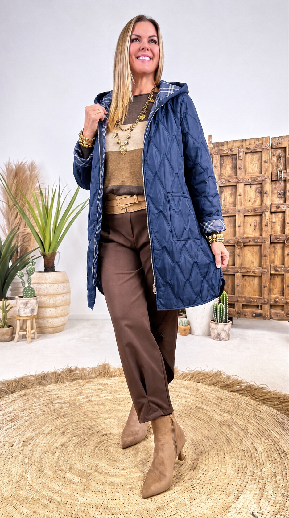 Dünne Steppjacke Road Whisper *Dunkelblau* (lieferbar ab 28.8.26)