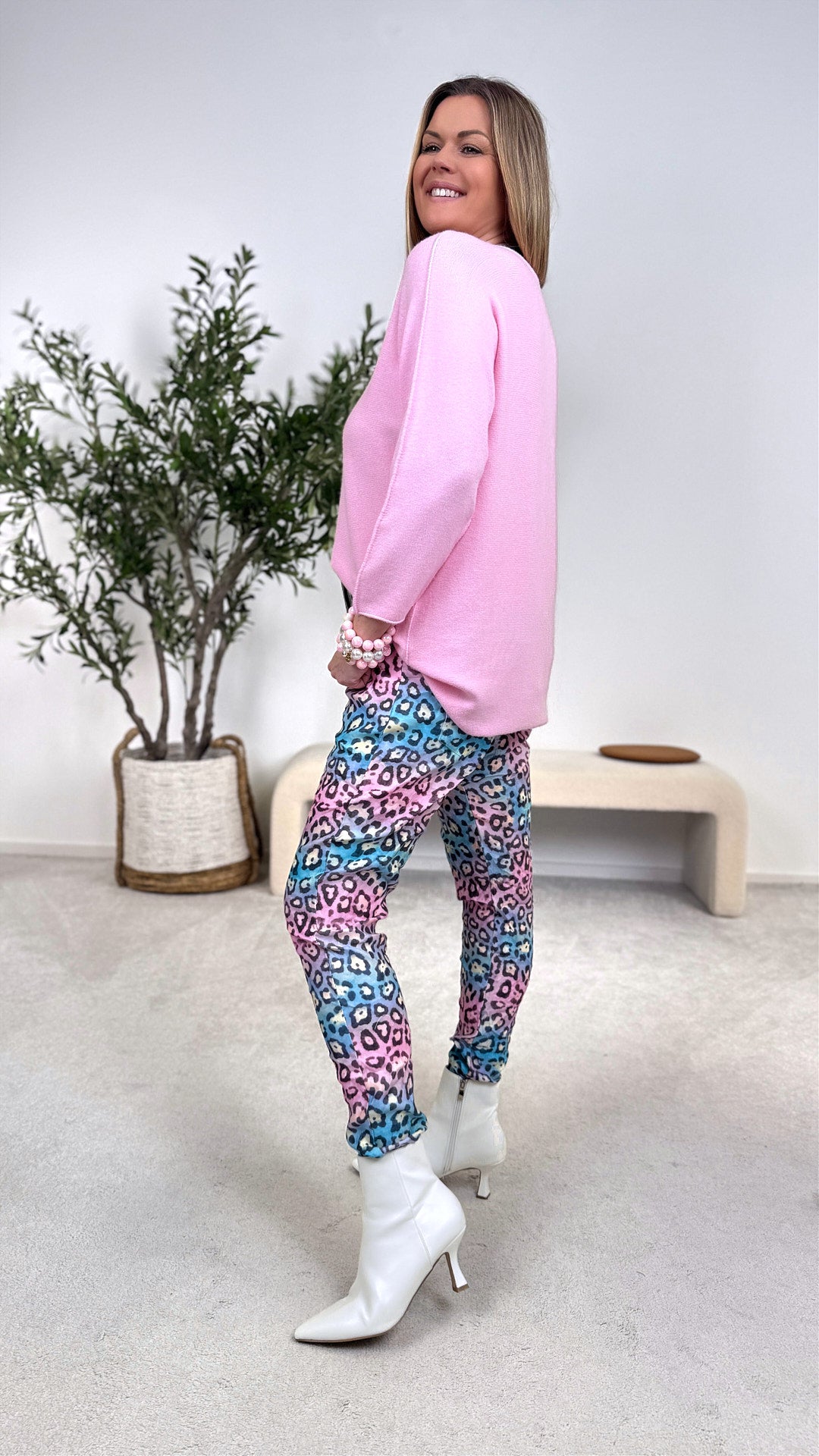 Jogpants Happy Rainbow *Türkis/Pink*