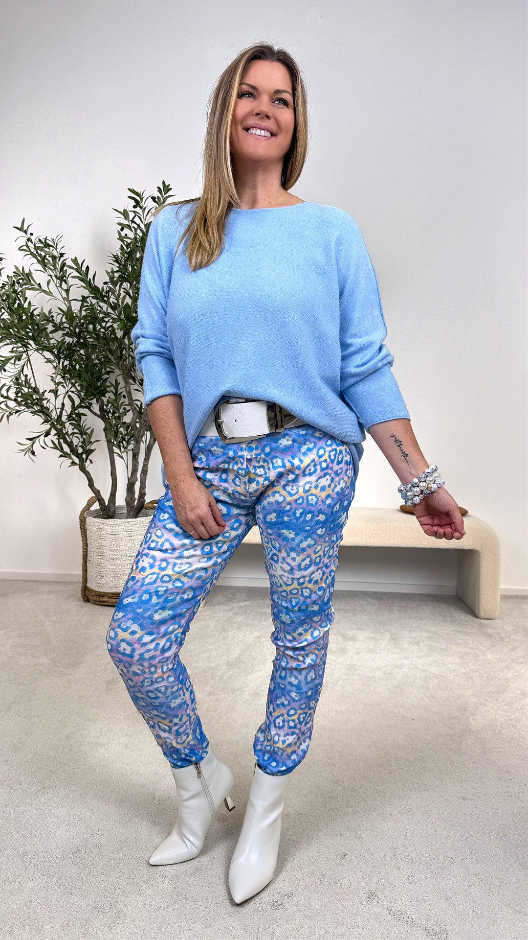 Jogpants Happy Rainbow *Blau*