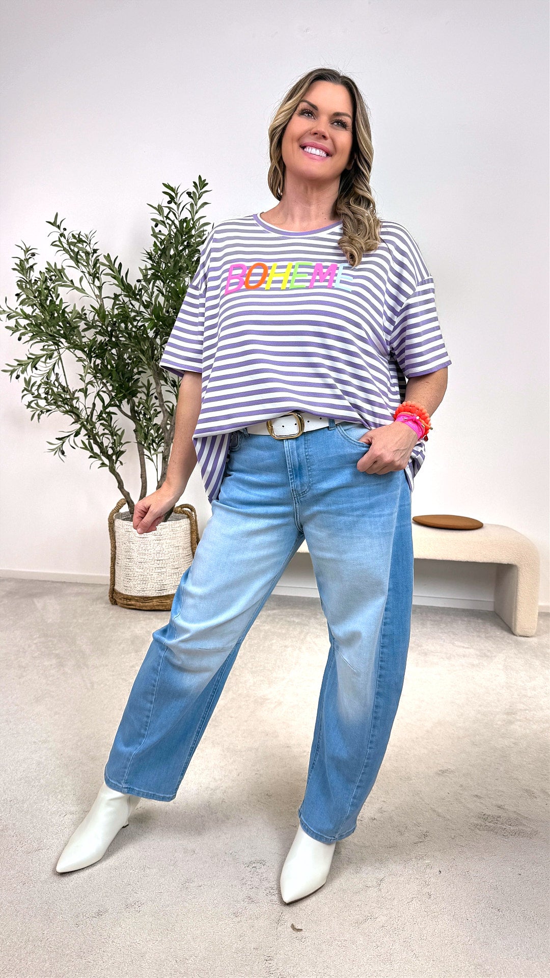 T-Shirt Electric Stripe *Lila*