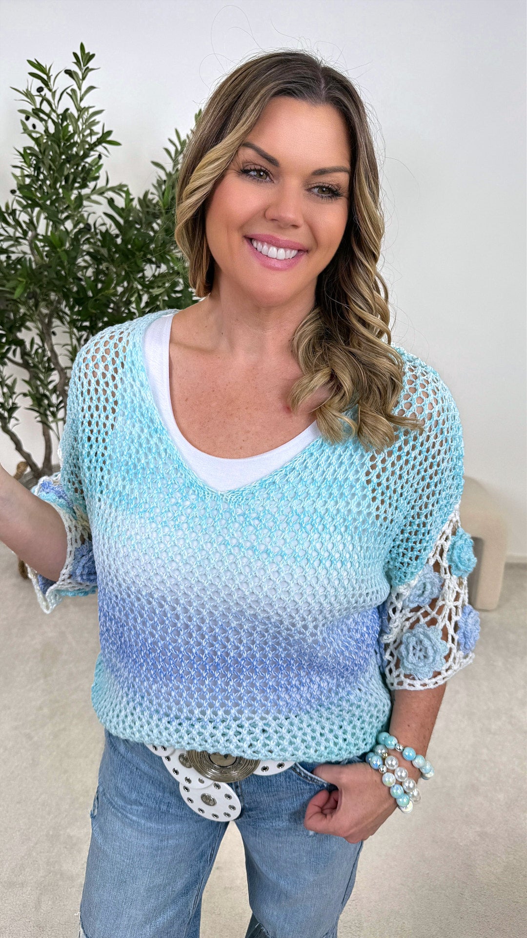 Strickpullover Soft Power *Blau*