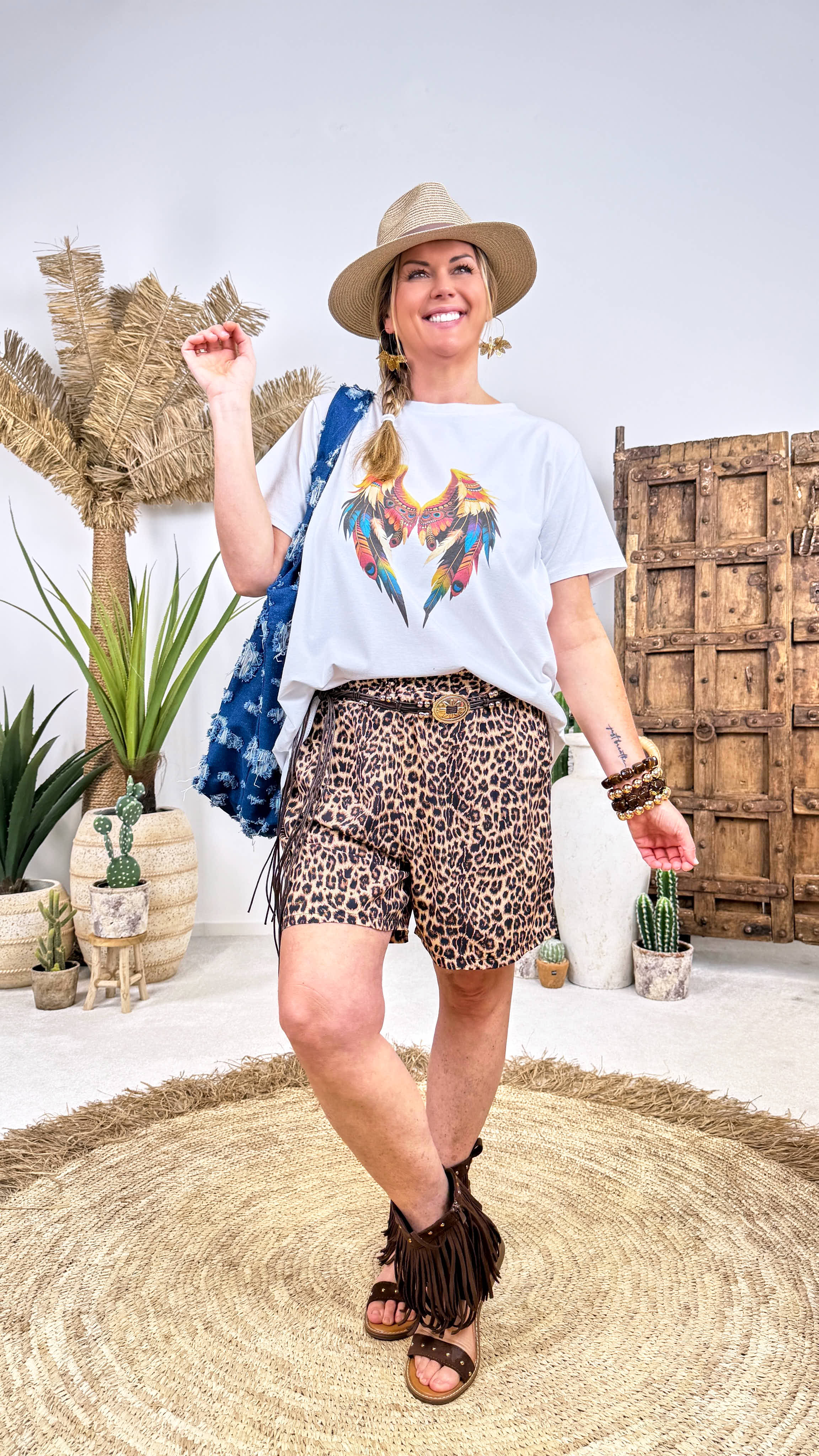Kurze Hose Leopard