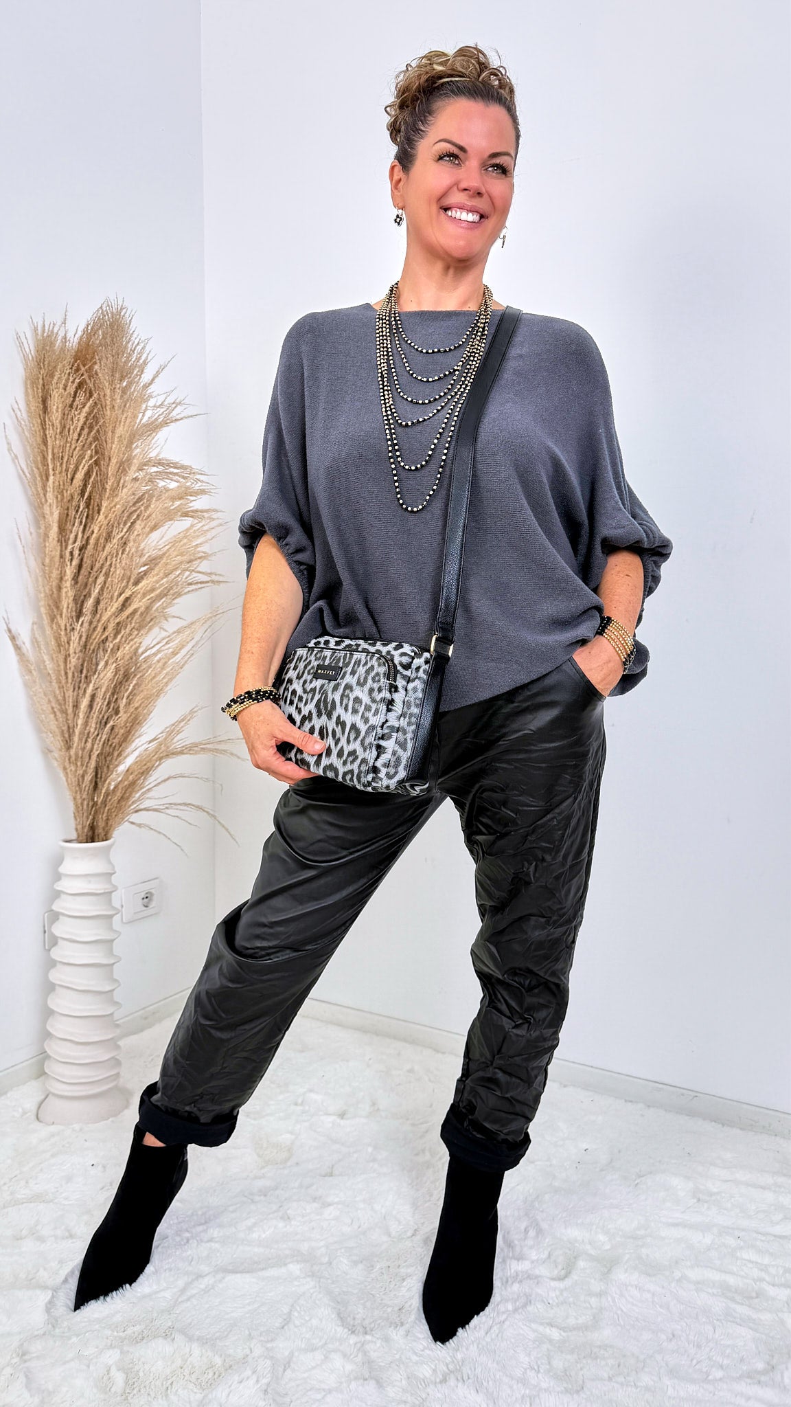 Jogpants Leather Classic *Schwarz* BIG SIZE