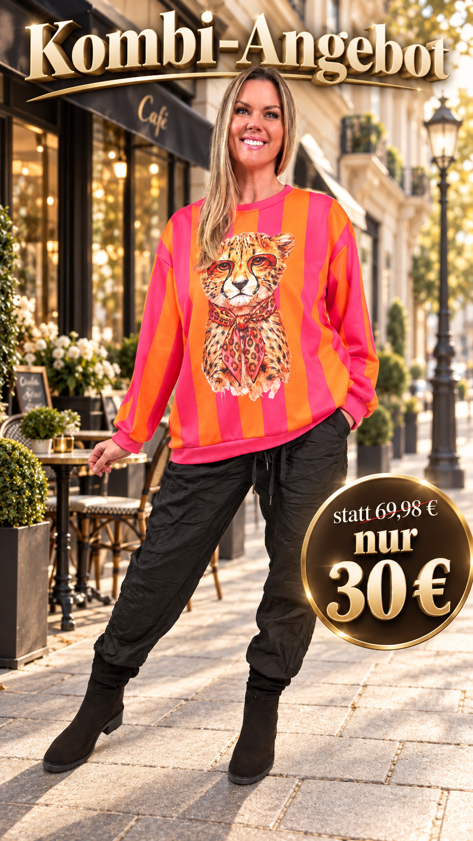Set Cheetah + Rowan *Orange/Pink & Schwarz*