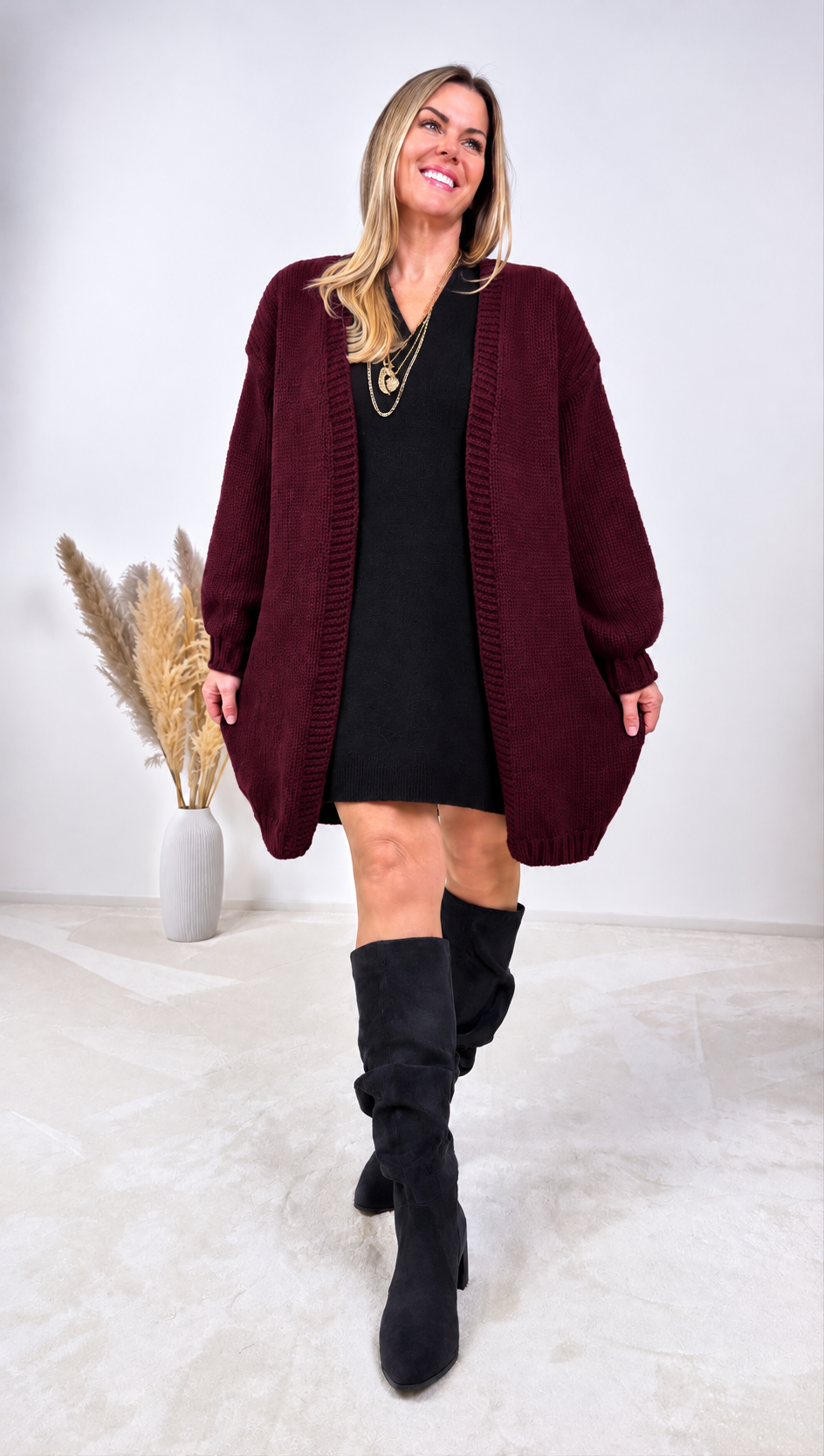 Strickjacke Cabin *Bordeaux*