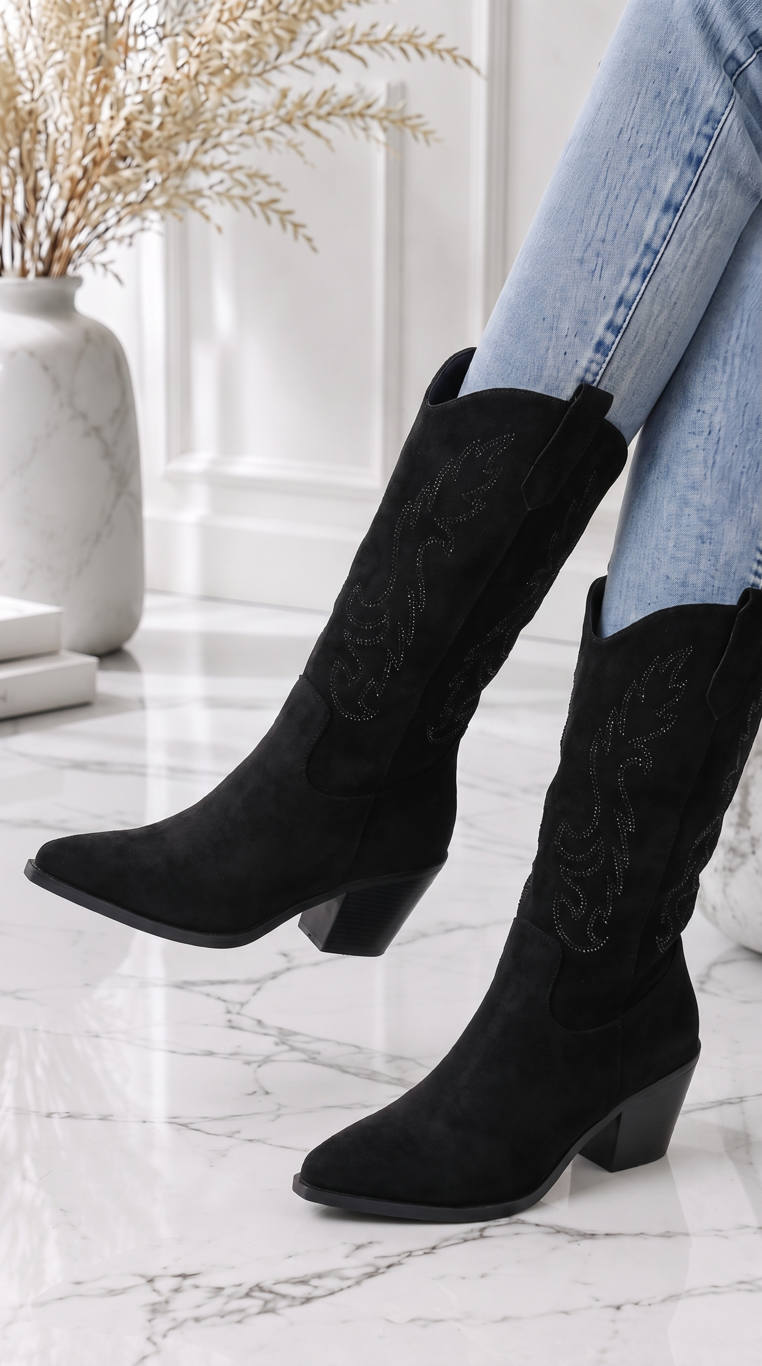 Stiefel Western Flame *Schwarz*
