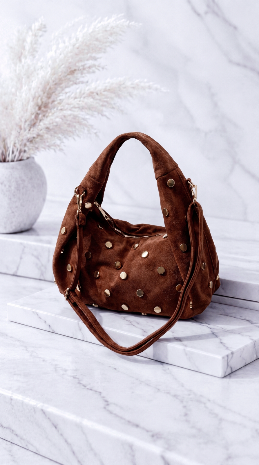 Handtasche Velour Star *Rost*