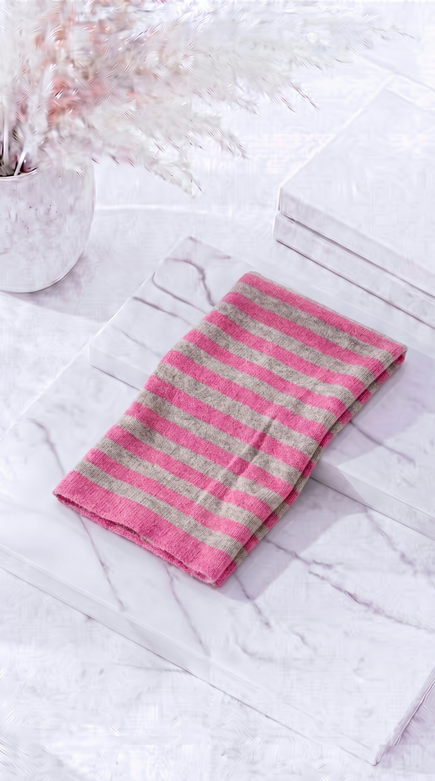 Dreieckschal Maeander Stripe *Pink*