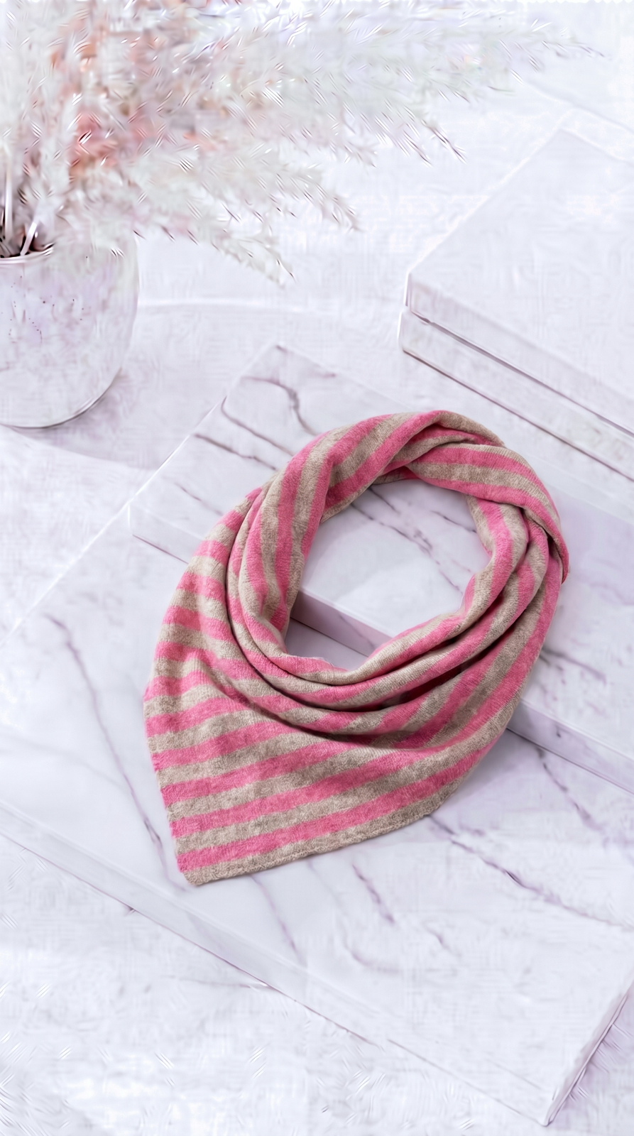 Dreieckschal Maeander Stripe *Pink*