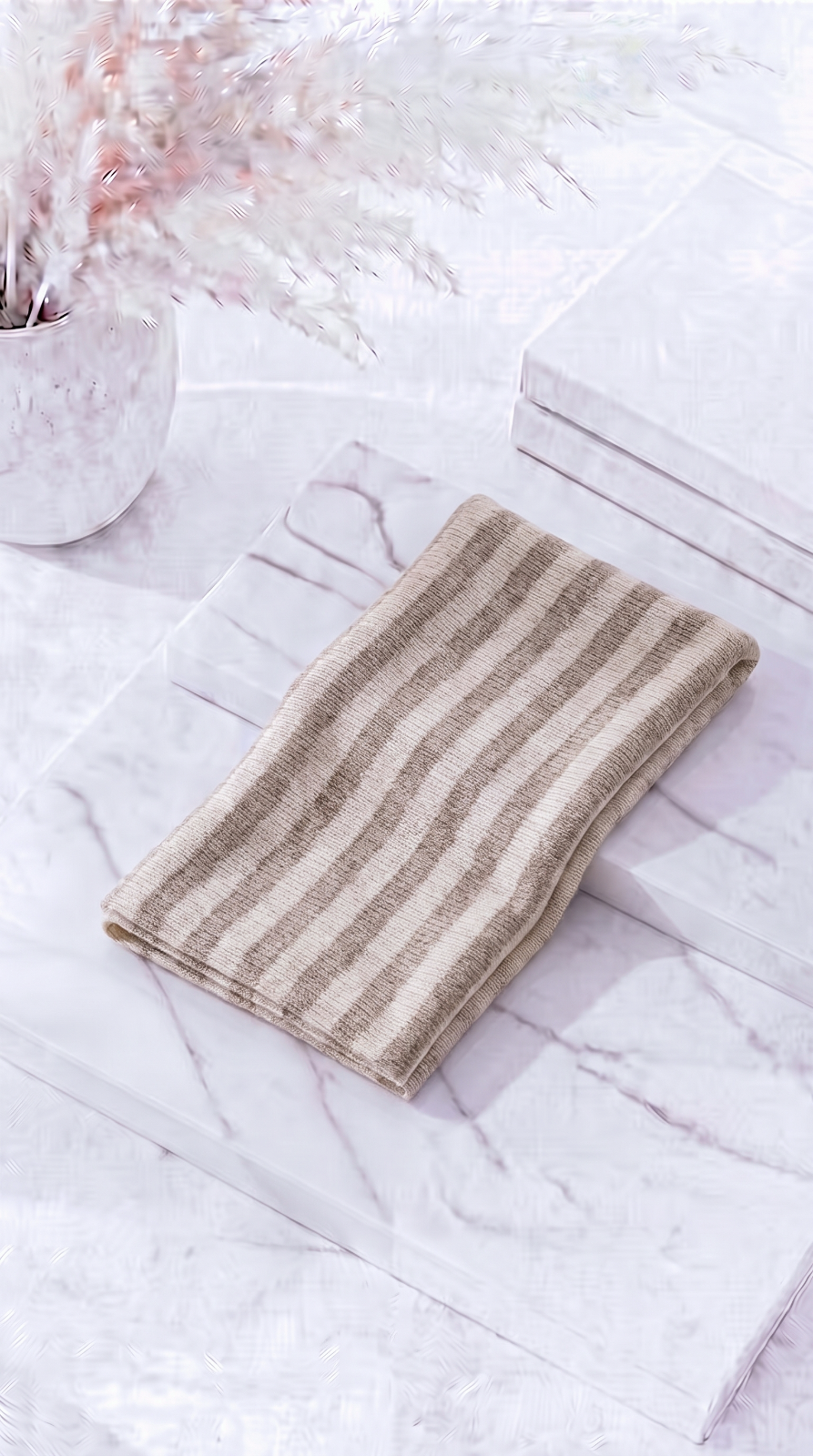Dreieckschal Maeander Stripe *Beige*