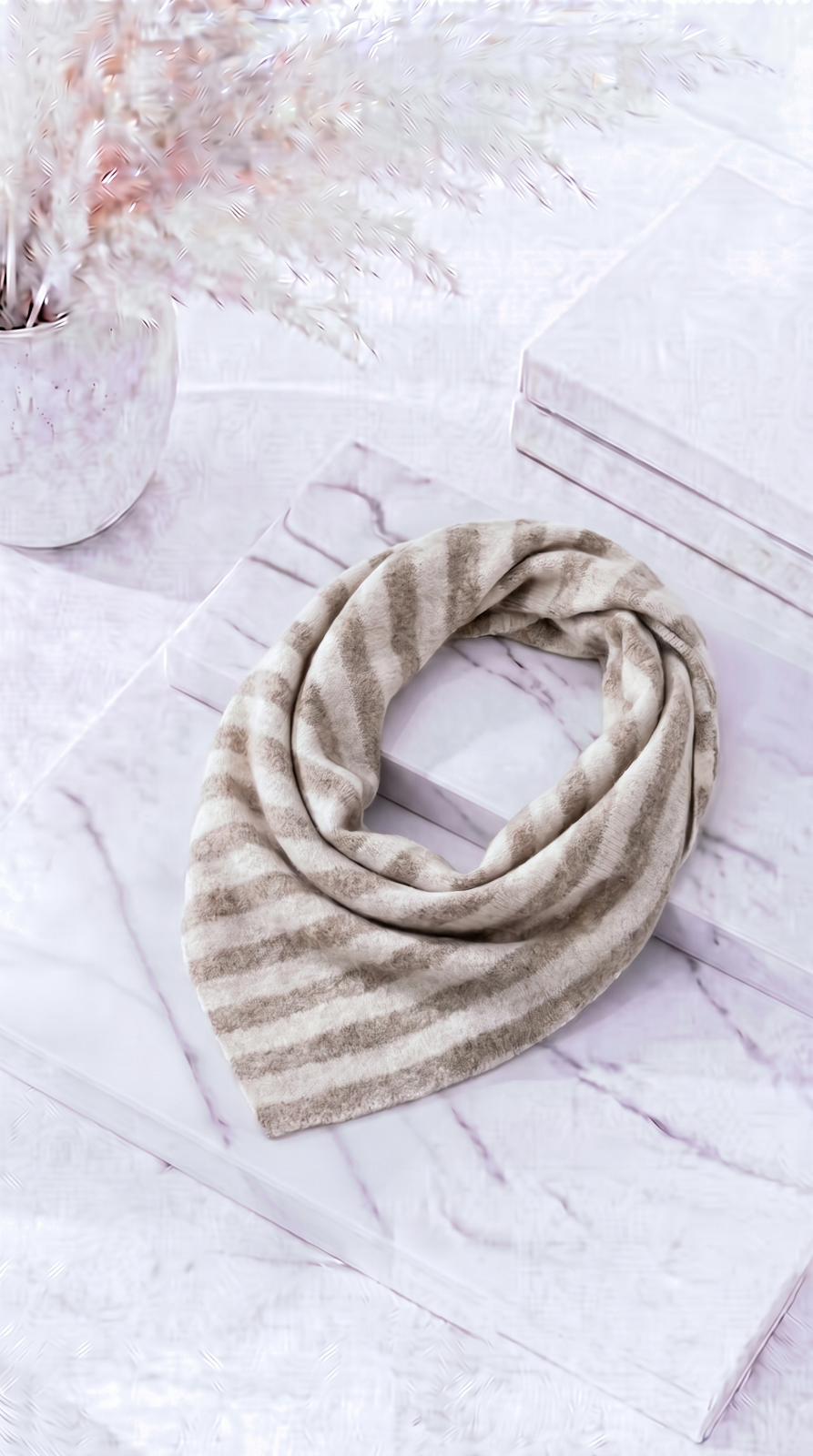 Dreieckschal Maeander Stripe *Beige*