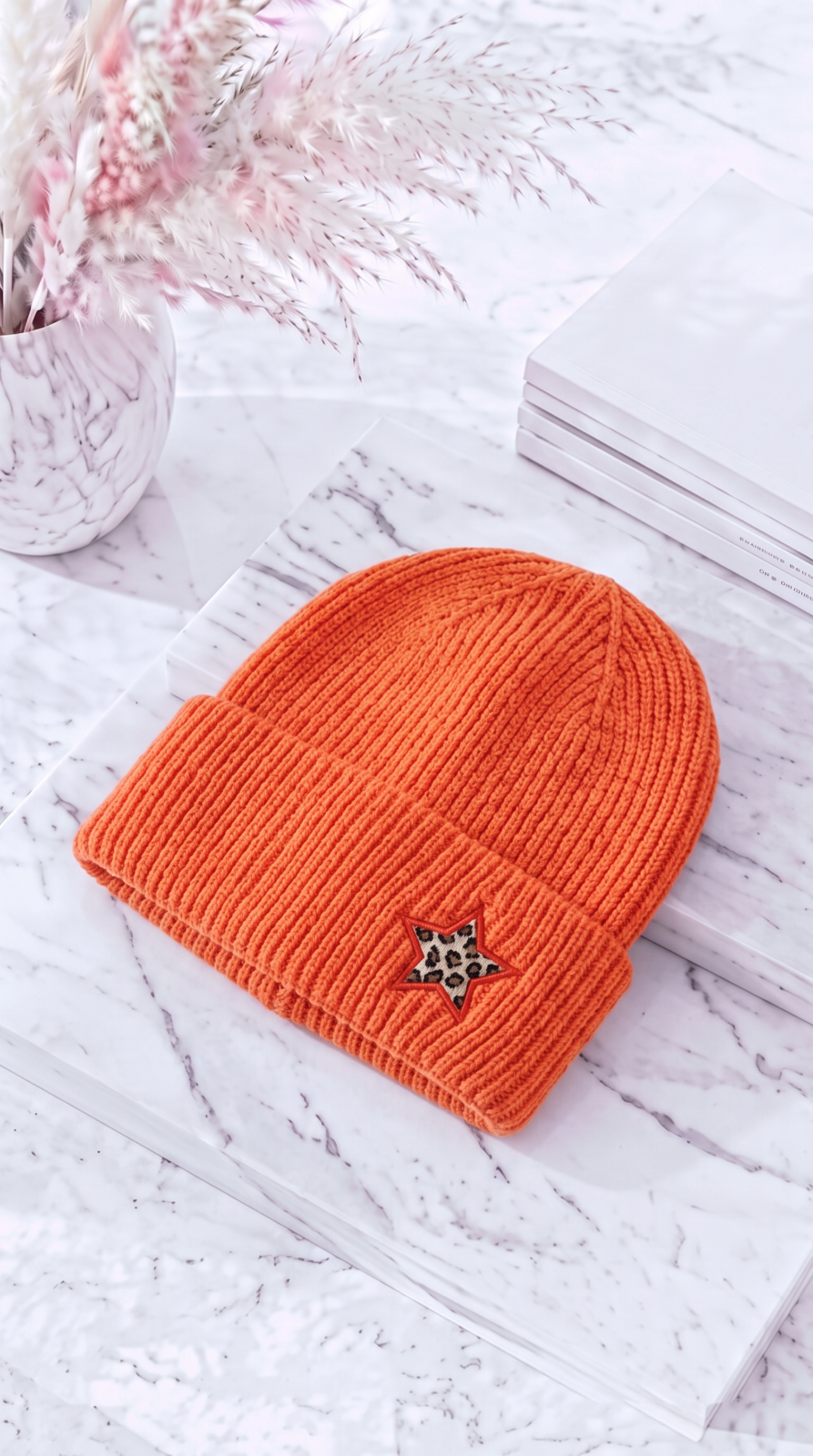 Mütze Leopard Star *Orange*