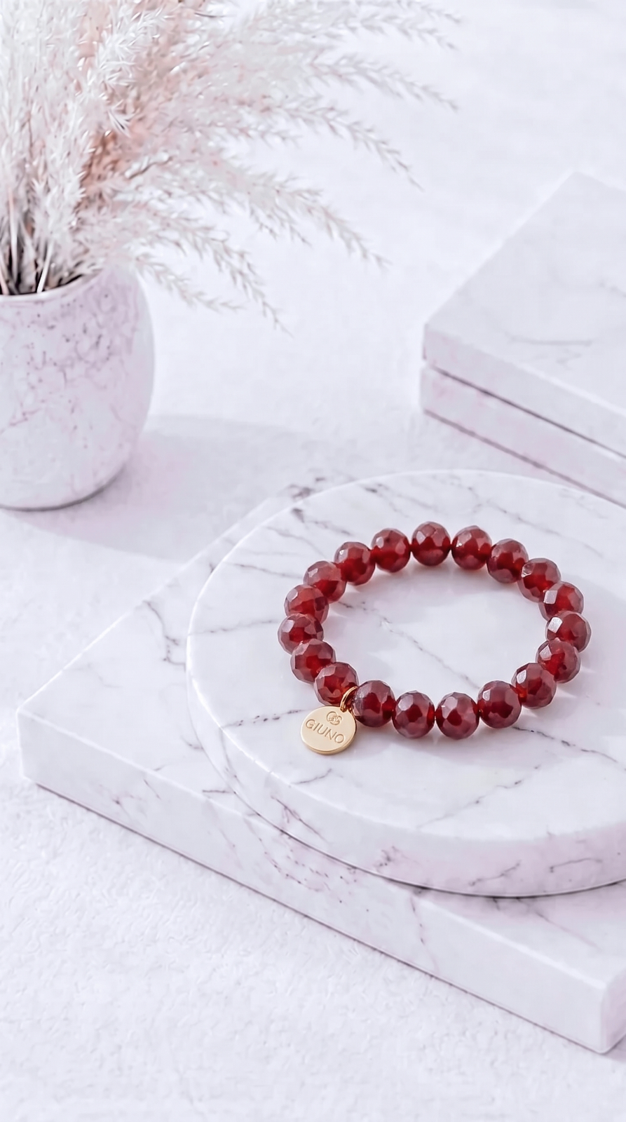 Perlenarmband Glittering *Bordeaux*