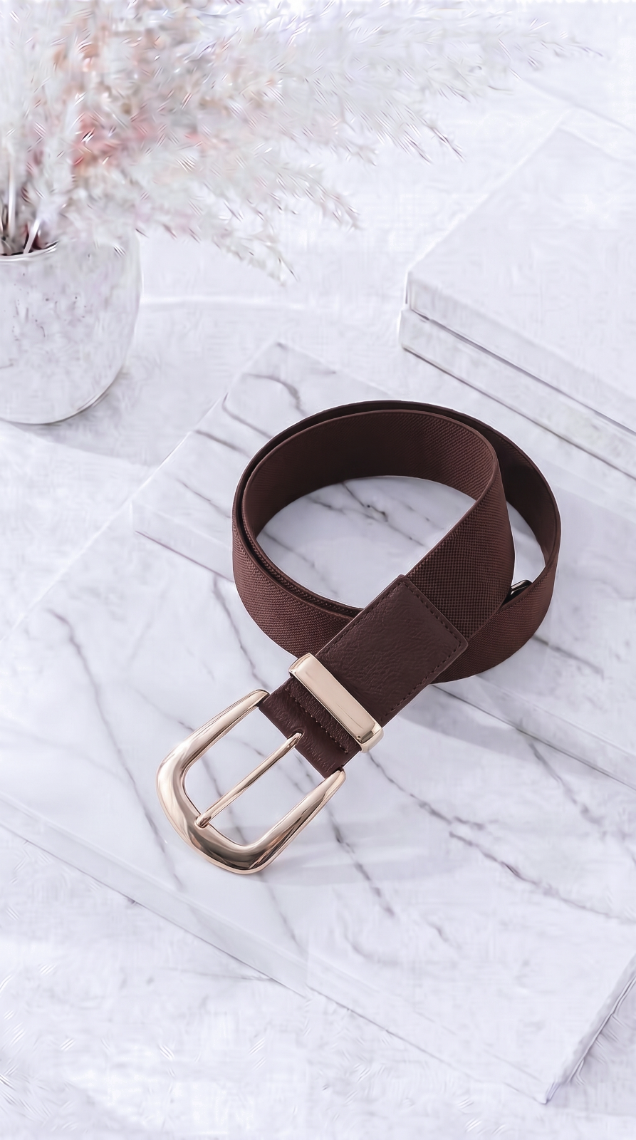 Gürtel Luxe Band *Schoko/Gold*