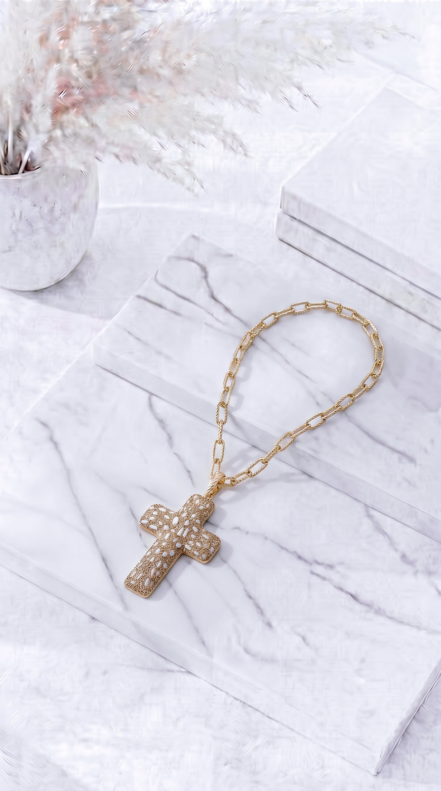 Lange Halskette Filigrana Cross *Gold*
