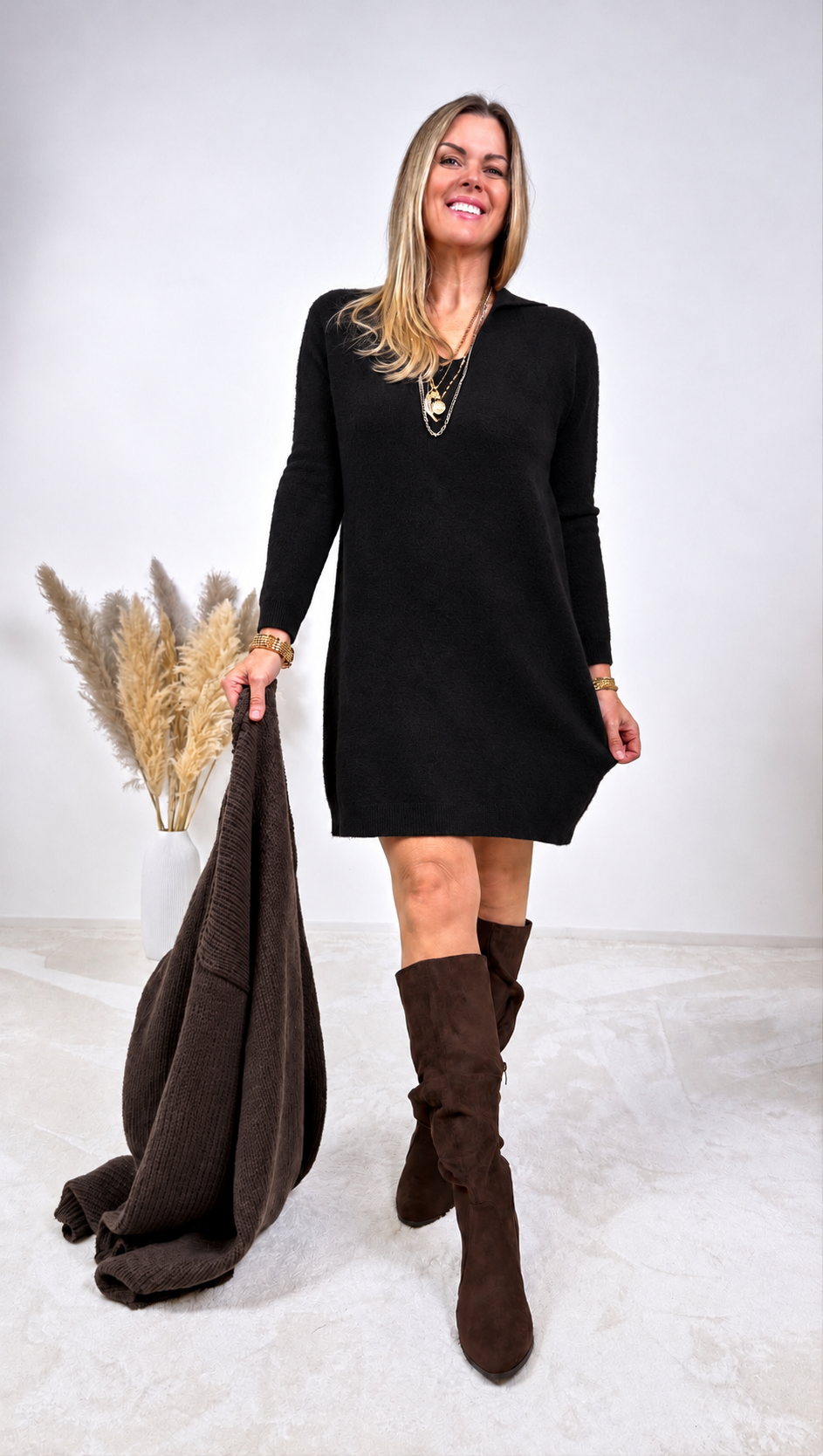 Strickkleid Belvina *Schwarz*