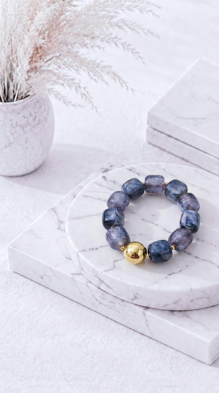 Armband Princess Geometry *Grau-Glitzer*