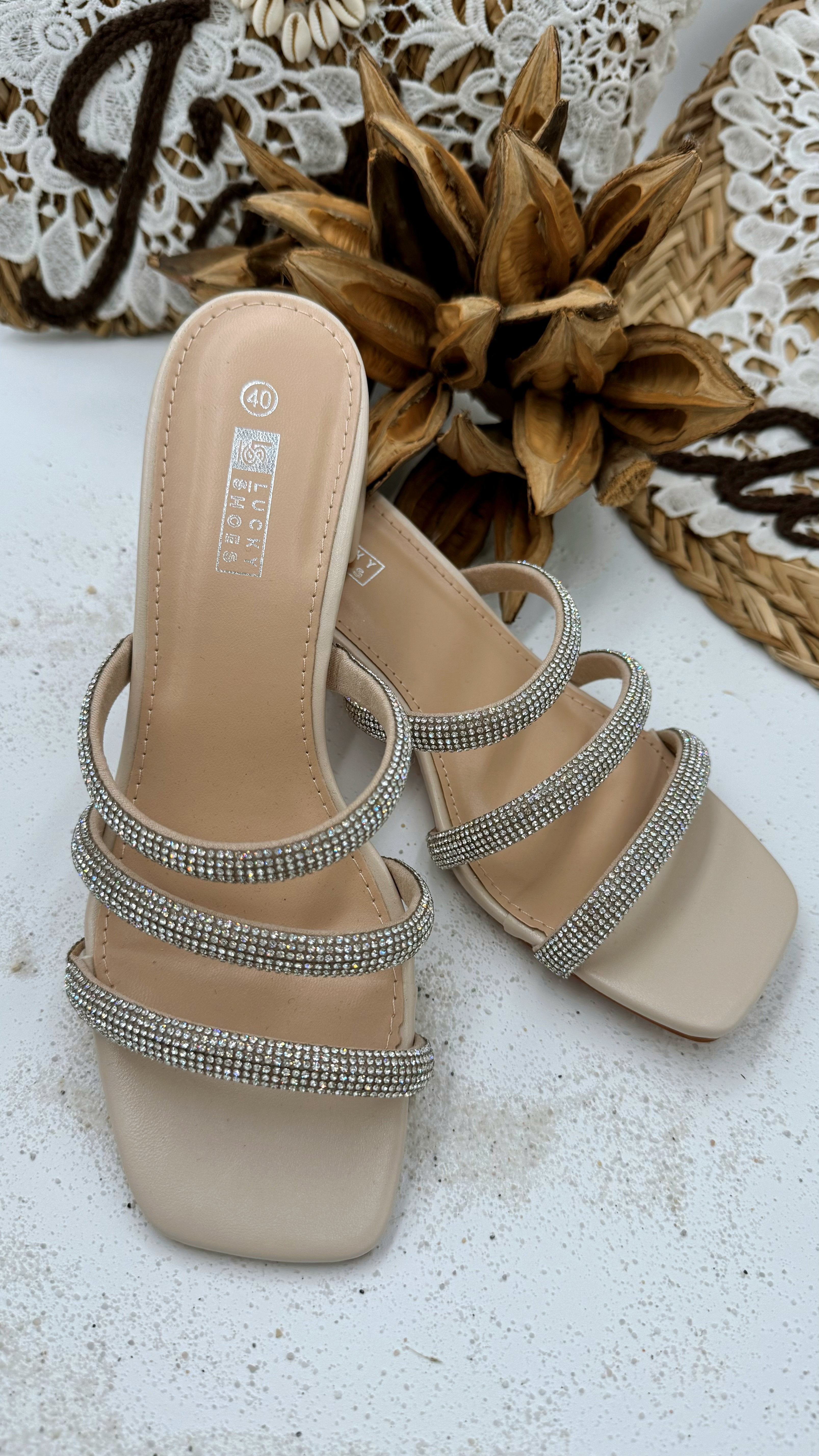 Hot Glitter heeled sandal