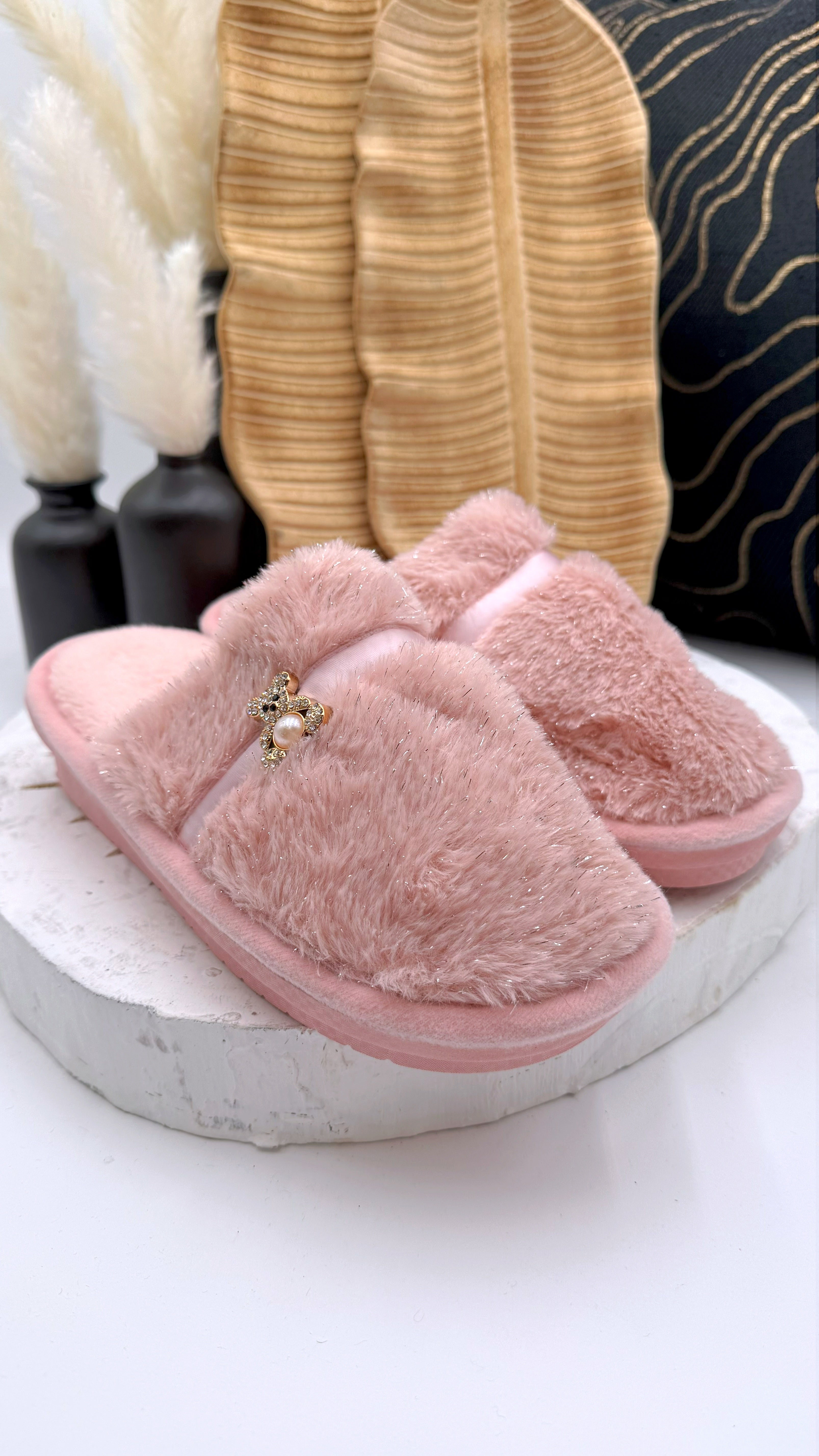 Hausschuhe Little Pearl Bear *Rosa*