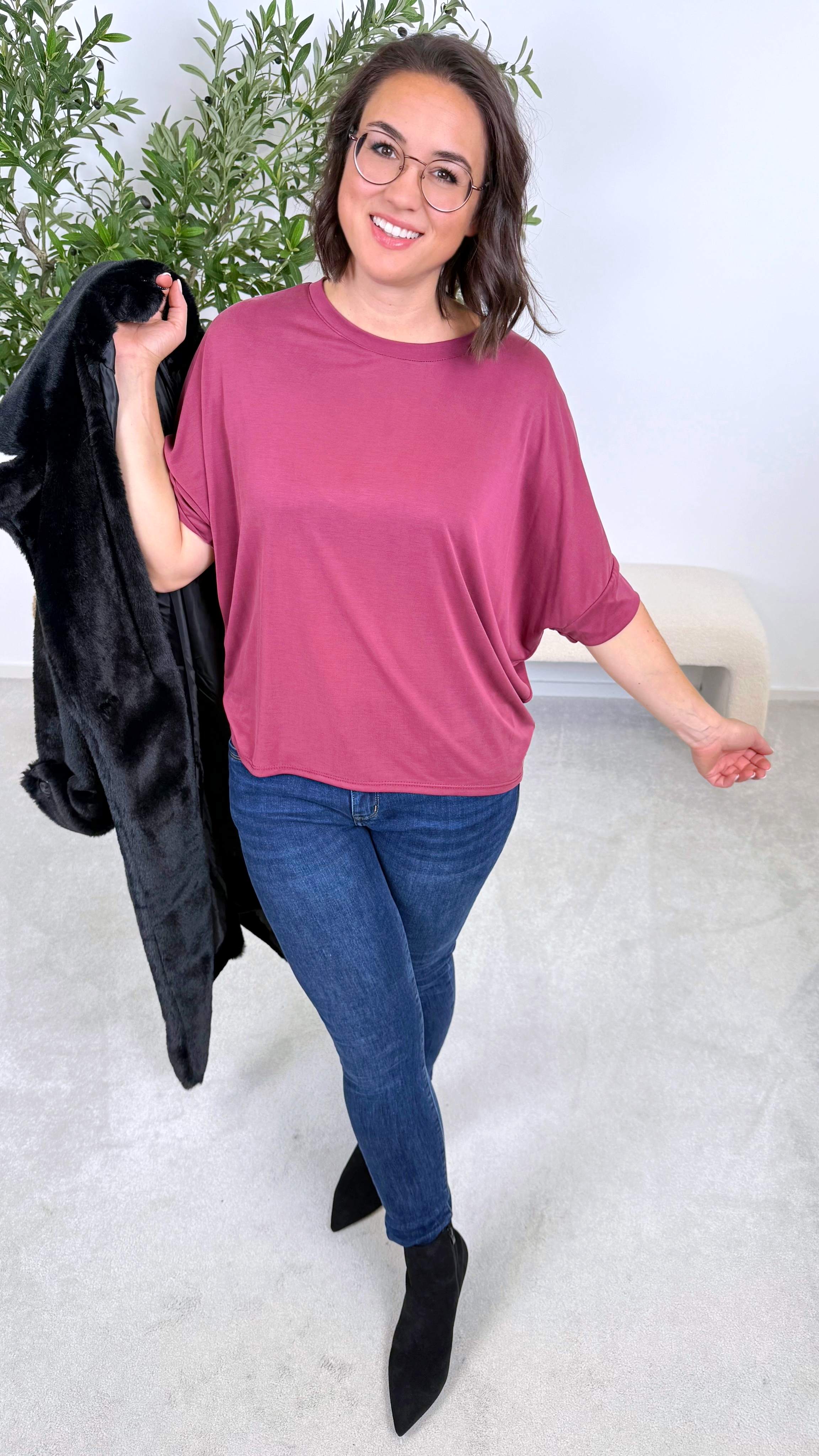 T-Shirt Basic Softy *Bordeaux* - Power of Princess