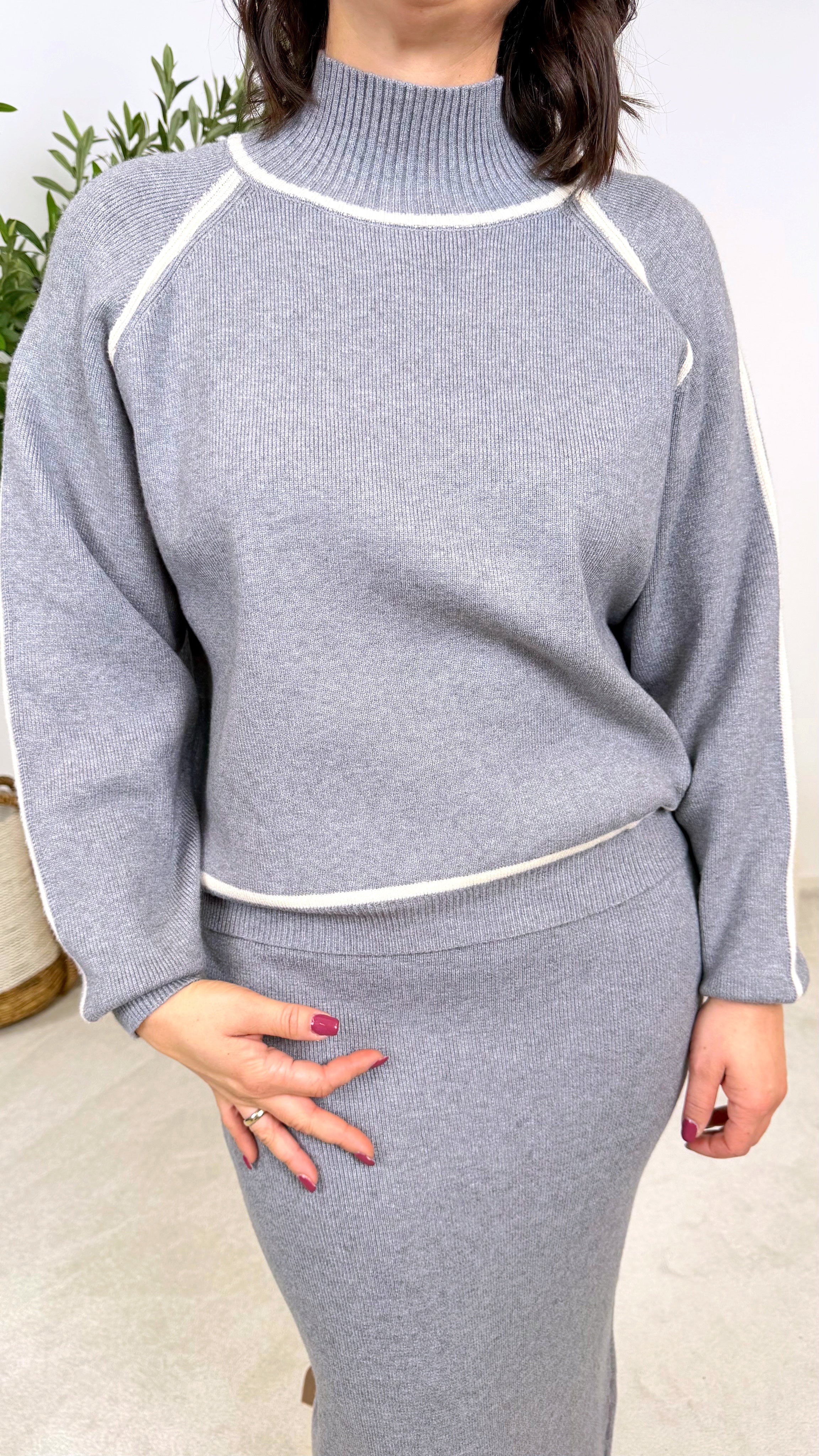 Pullover Serene Line *Grau*