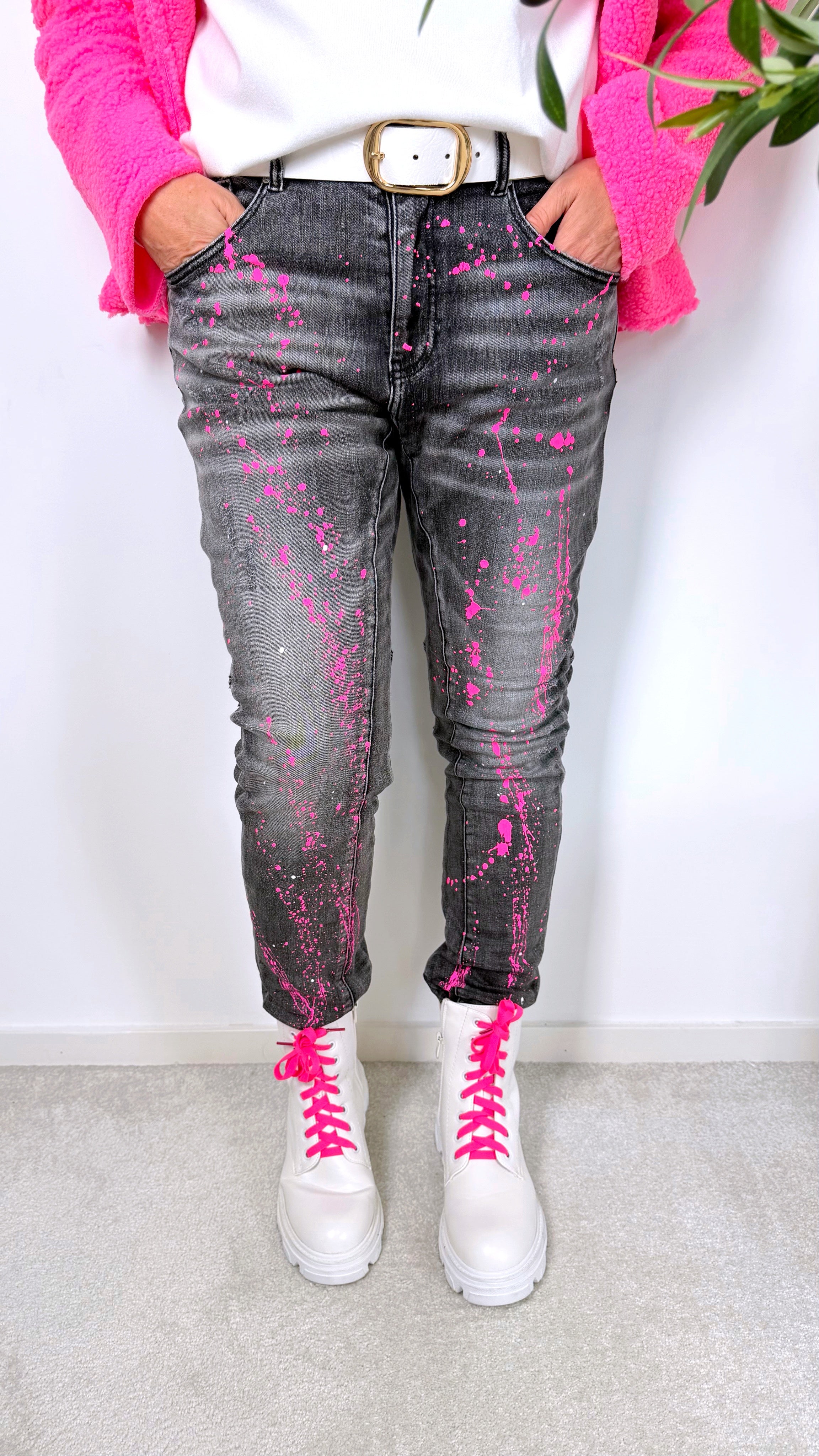 Jeans Art Attack *Neon-Pink* GRAU (SW1731/1707)