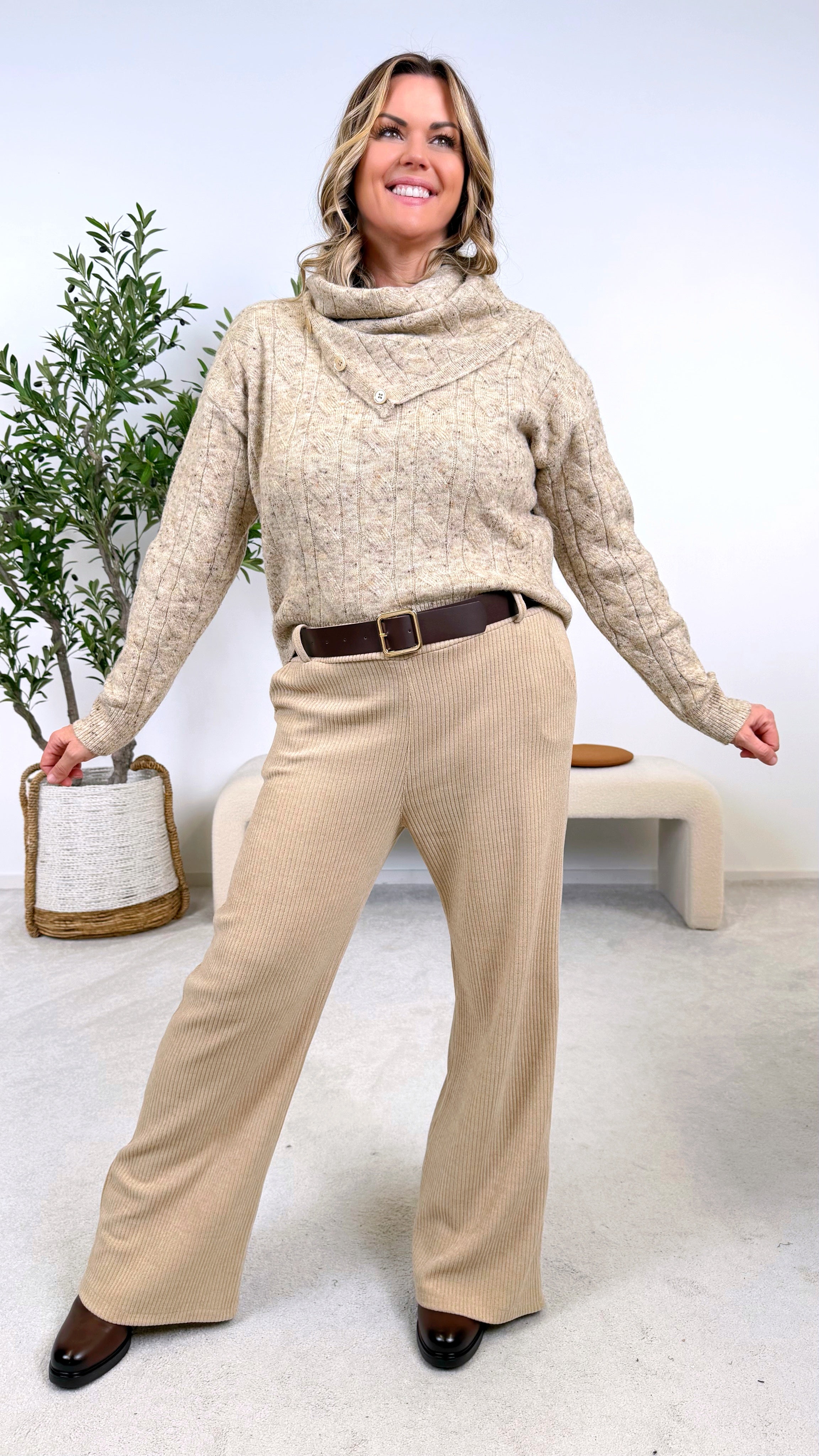 Weite Hose Classy Cord *Beige*