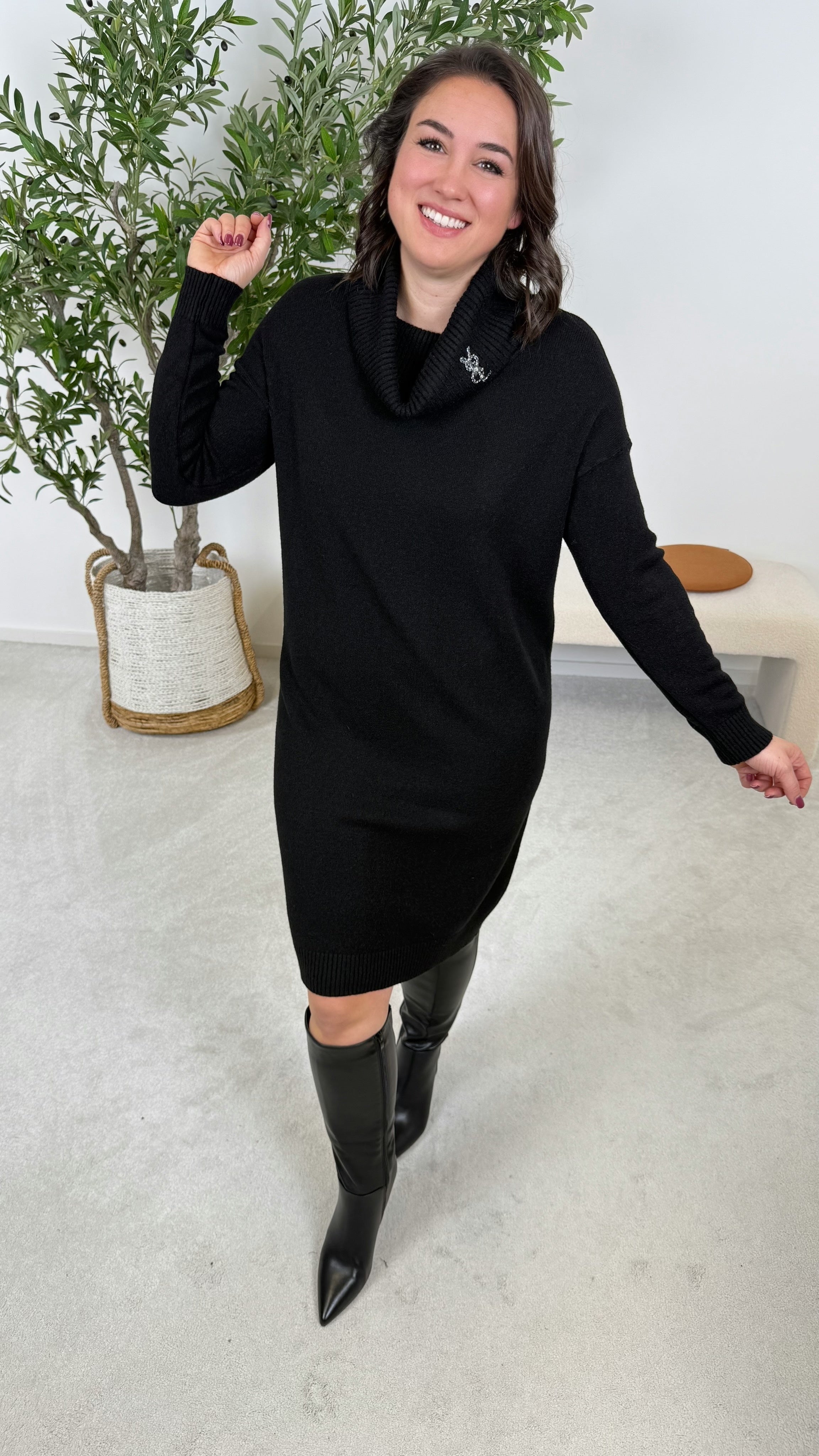 Strickkleid Angel Light *Schwarz*